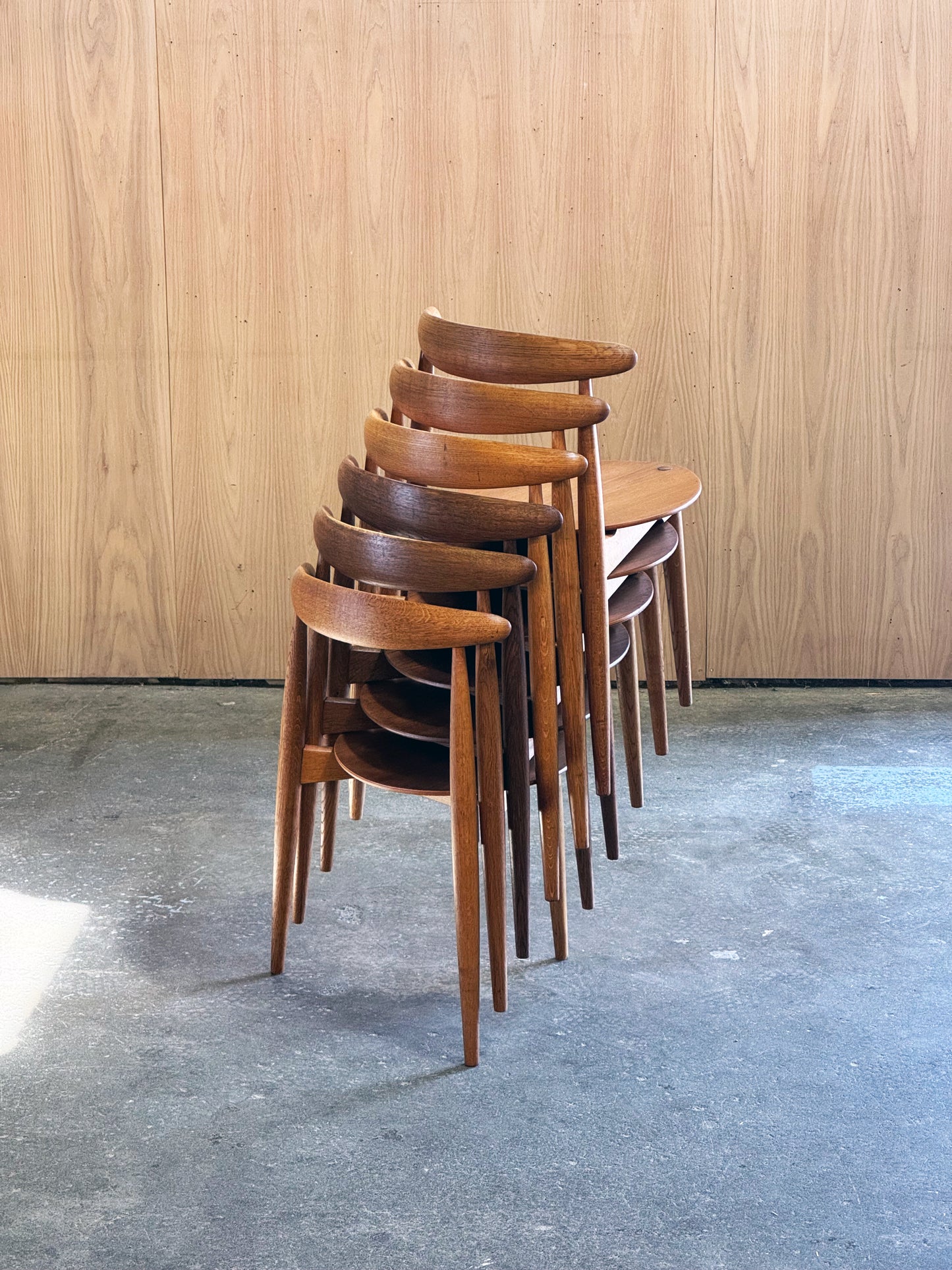 1950s Heart Dining Set by Hans J. Wegner for Fritz Hansen in teak