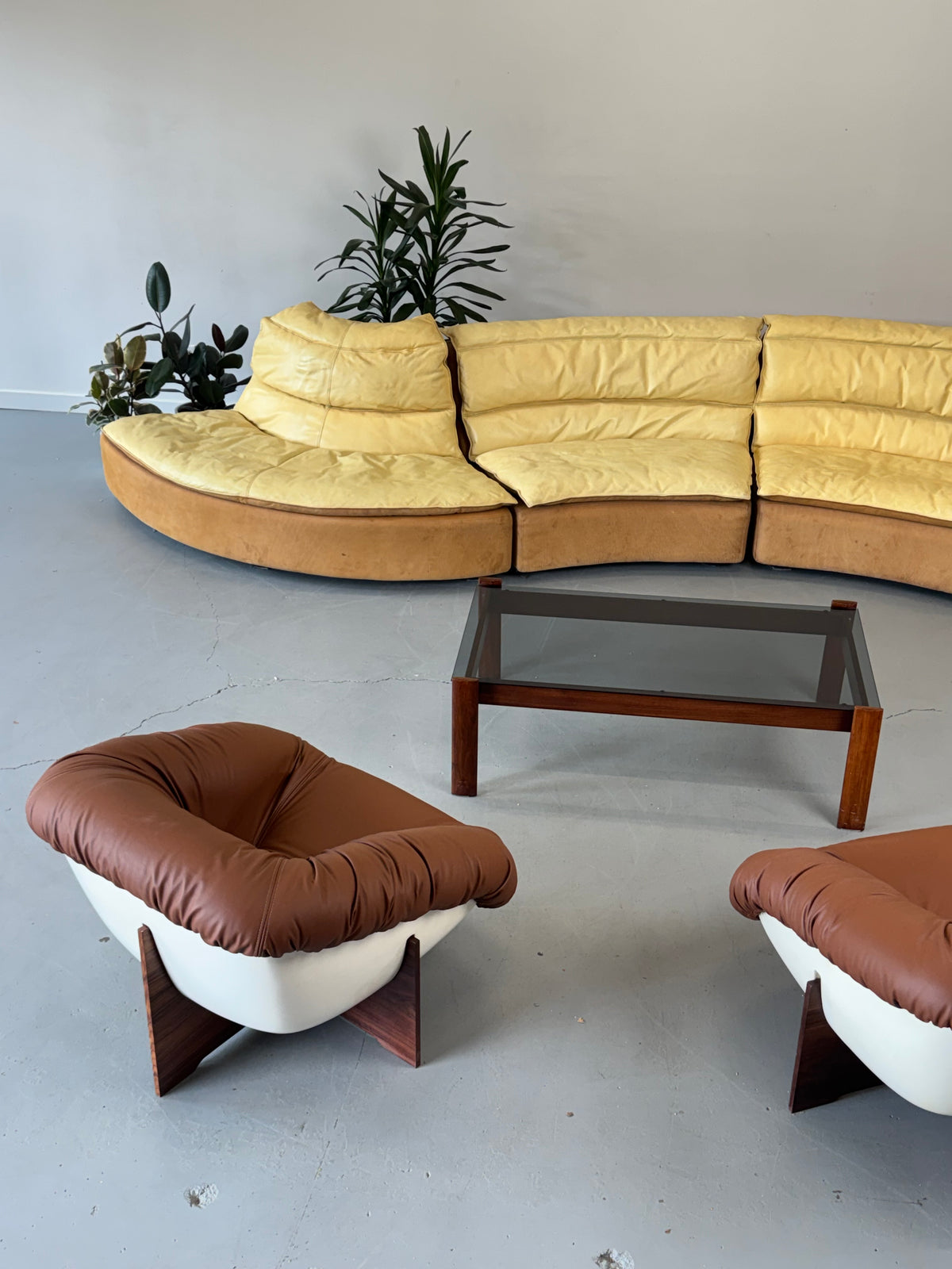 1970s Carlo Bartoli “Bogo” Three-Piece Modular Sofa for Rossi di Albizzate, Italy.