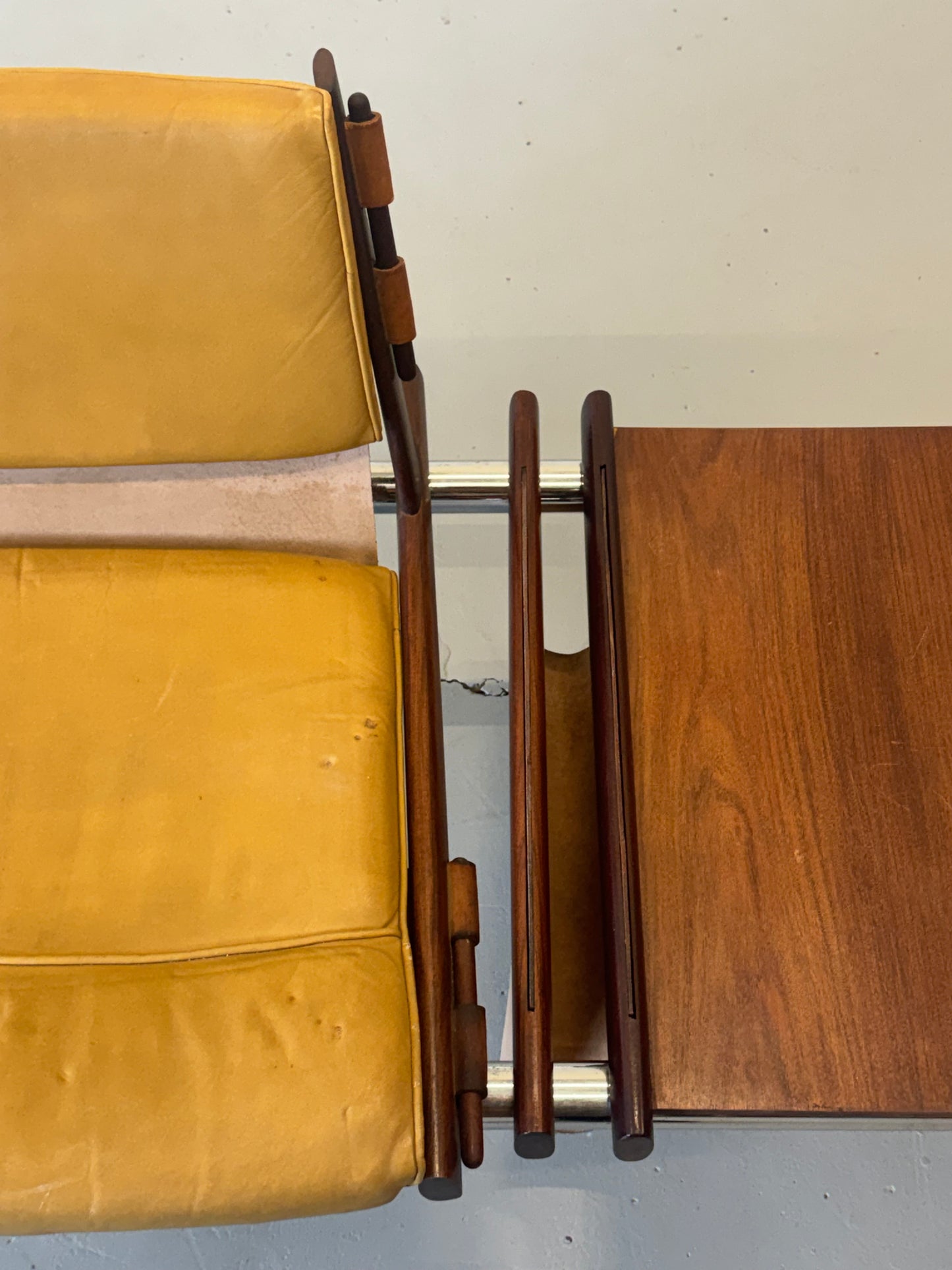 1960s MP-123 Modular Bench by Percival Lafer for Lafer in rosewood and original leather