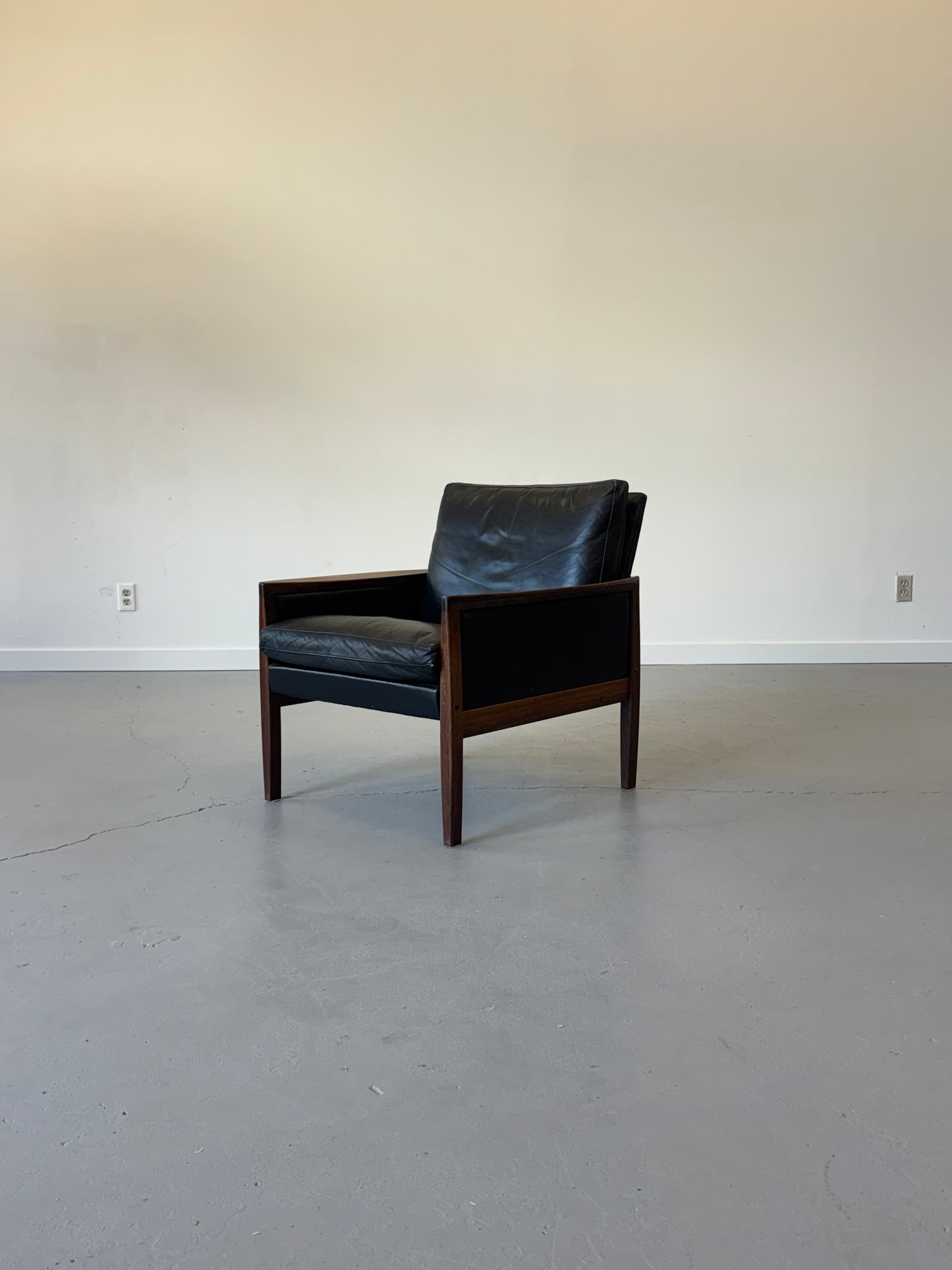 1960s Hans Olsen Lounge Chair and Ottoman, completely original.