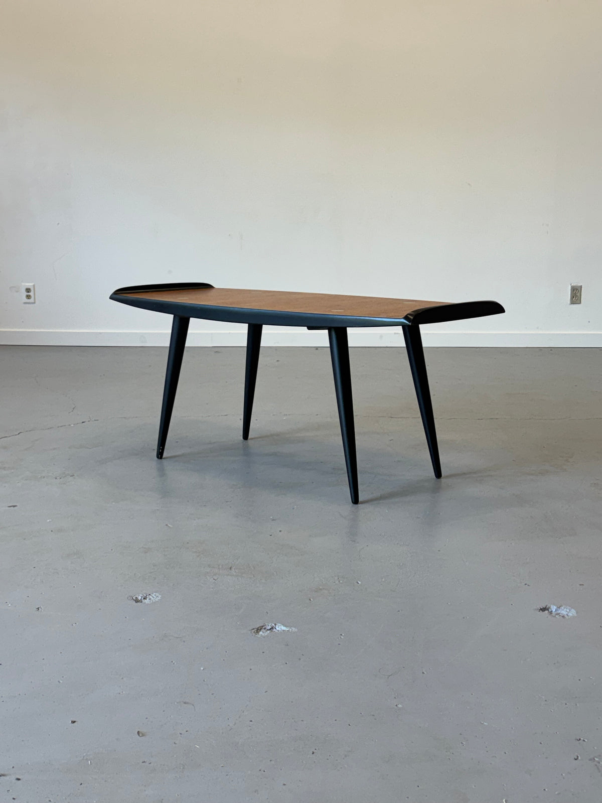 1950s Erik Gustafsson Model 311 Teak and Brass Coffee Table for Treman, Sweden.