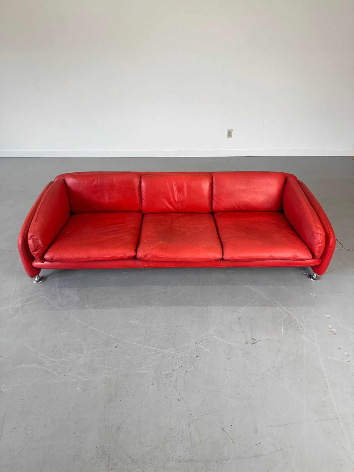 1970s “Concorde” Leather Sofa by Matti Halme for Peem Ltd., Finland