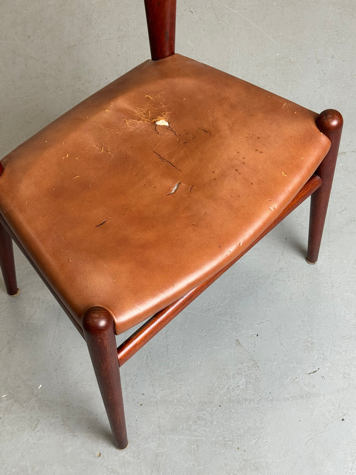 1960s JH518 “Bull Horn” Chair by Hans J. Wegner for Johannes Hansen, completely original.