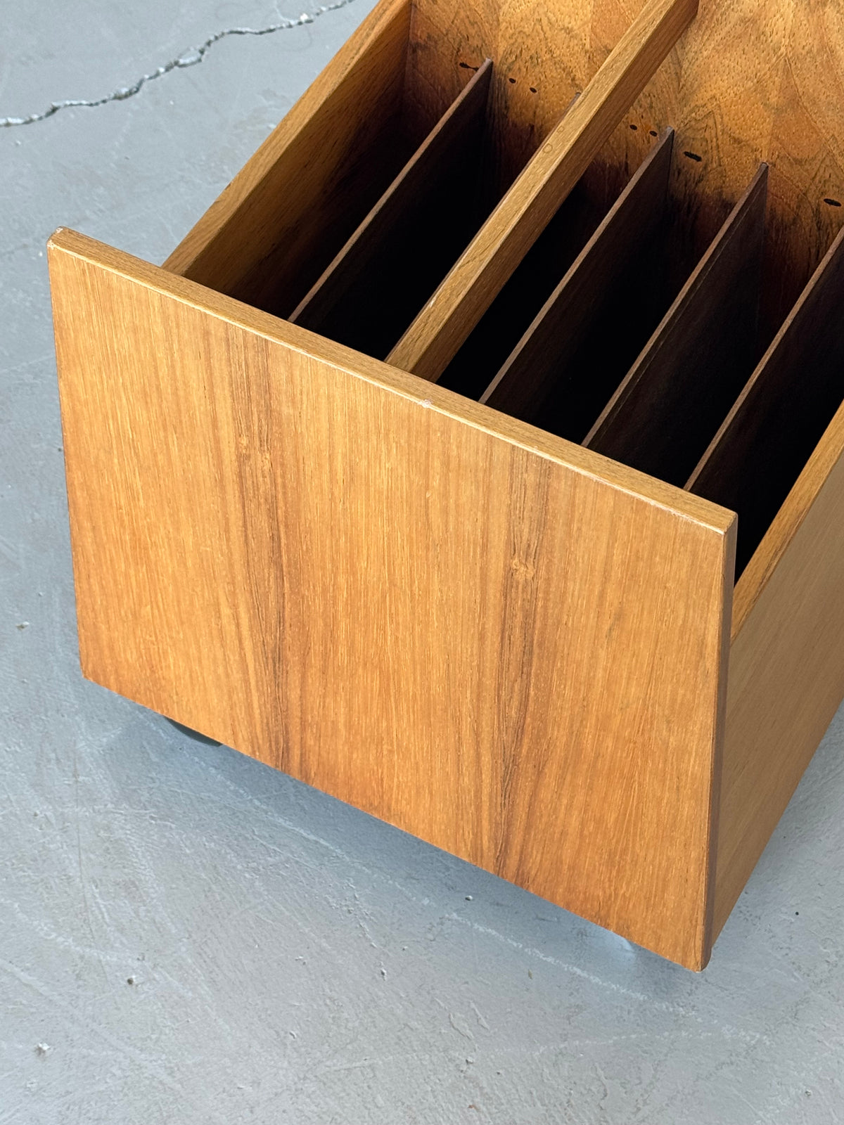 1960s Rolf Hesland Record Caddy for Bruksbo by Bagn Møbelindustri, Norway.