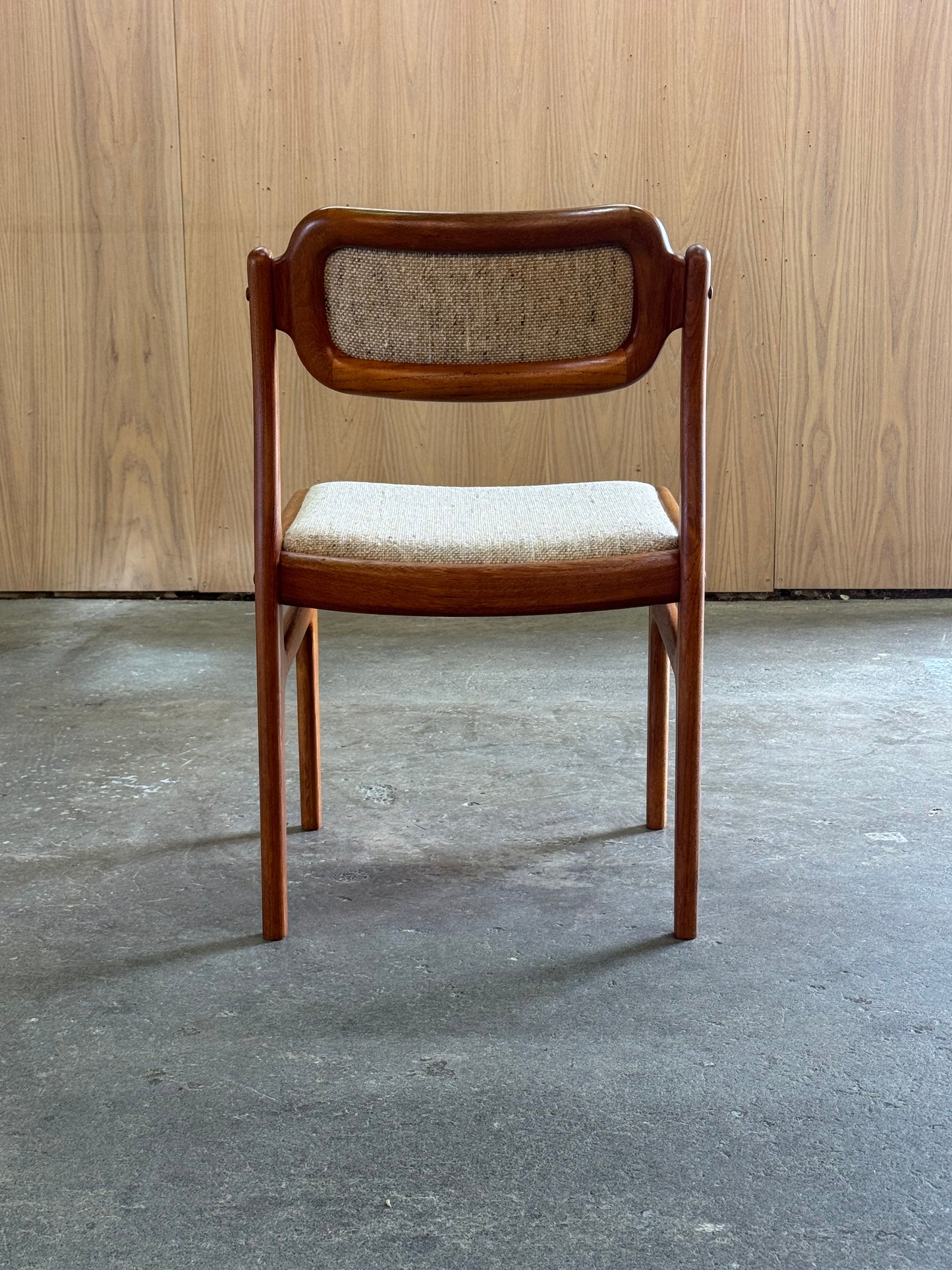 1970s Dining Chair set of 6 by Johannes Andersen for D Scan in solid teak
