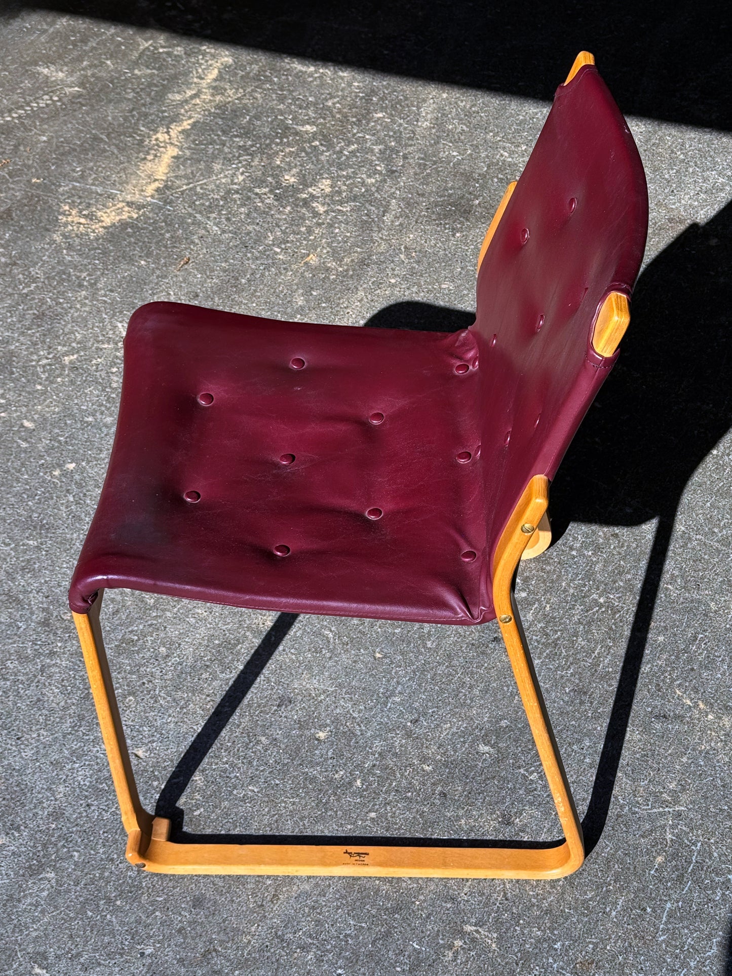 1970s Minette Chair by Bruno Mathsson in original oxblood leather