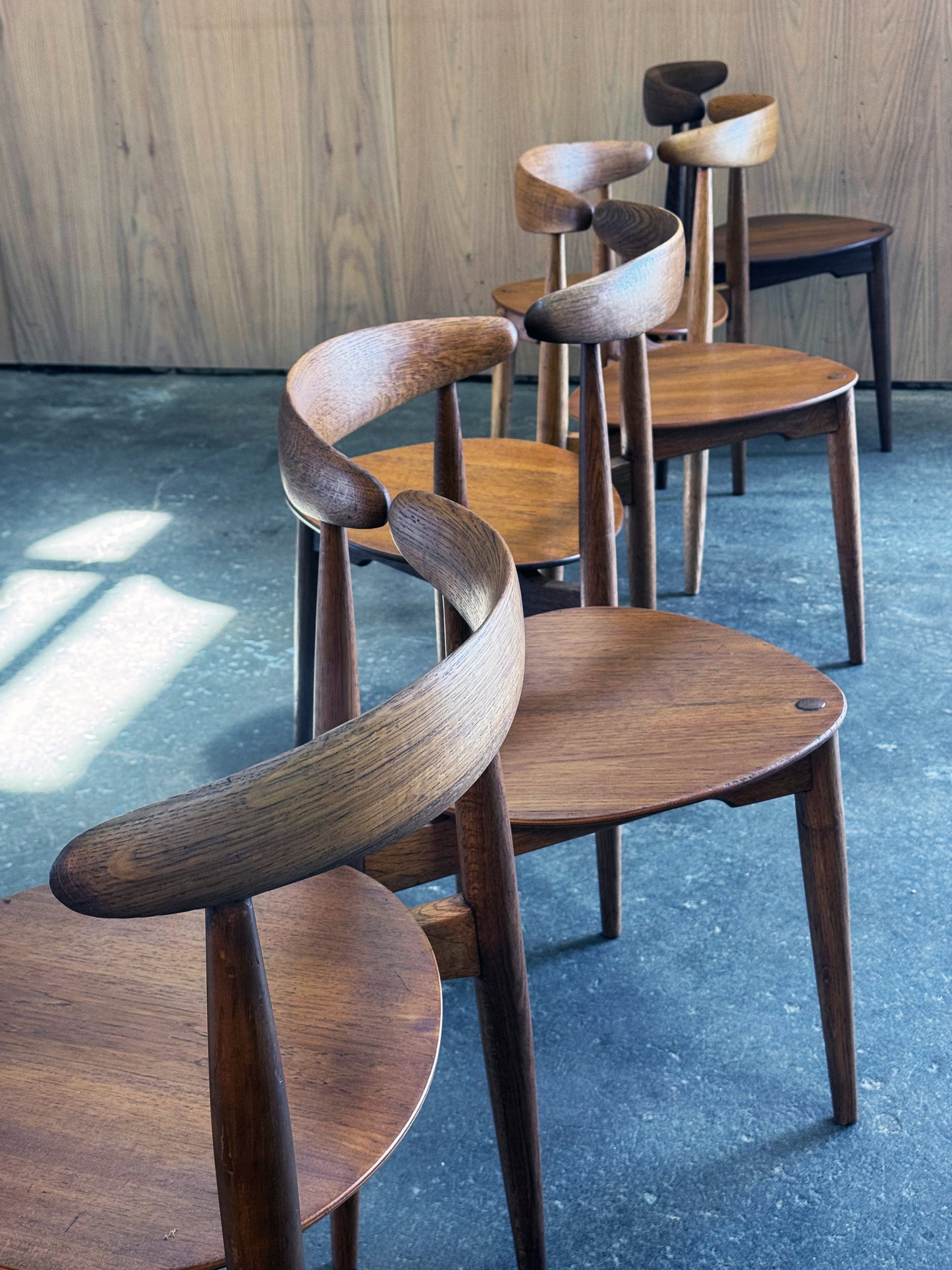 1950s Heart Dining Set by Hans J. Wegner for Fritz Hansen in teak