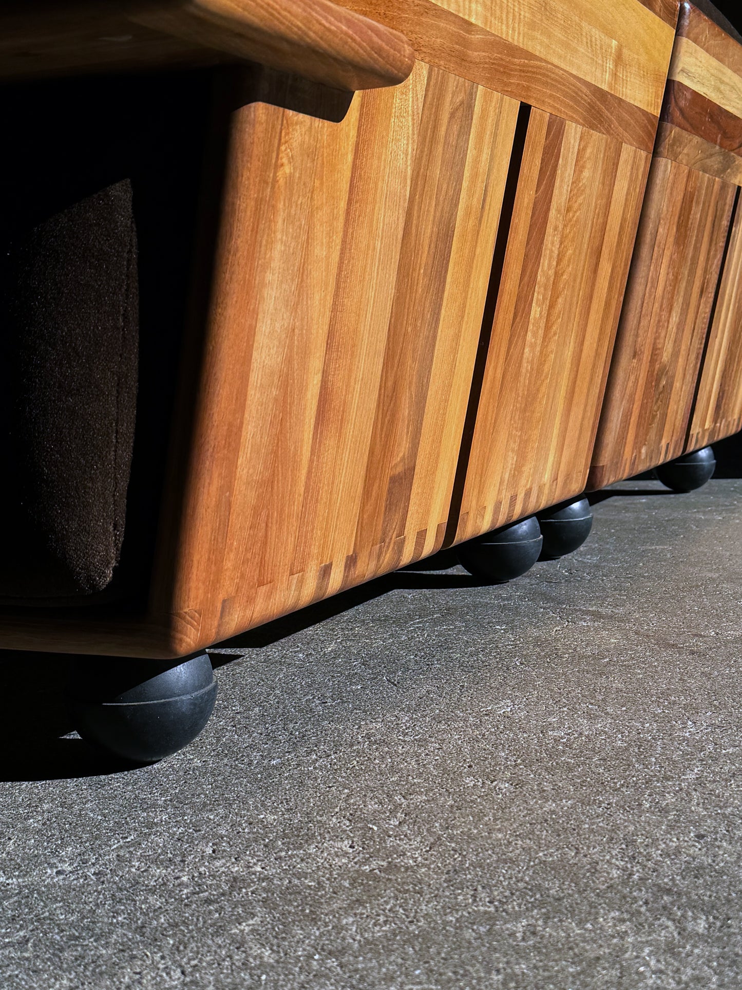 1970s Pianura Sofa 3Seater by Mario Bellini for Cassina in Italian walnut