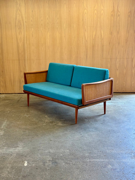 1960s FD451 Sofa by Peter Hvidt for France and Son in teak and rattan