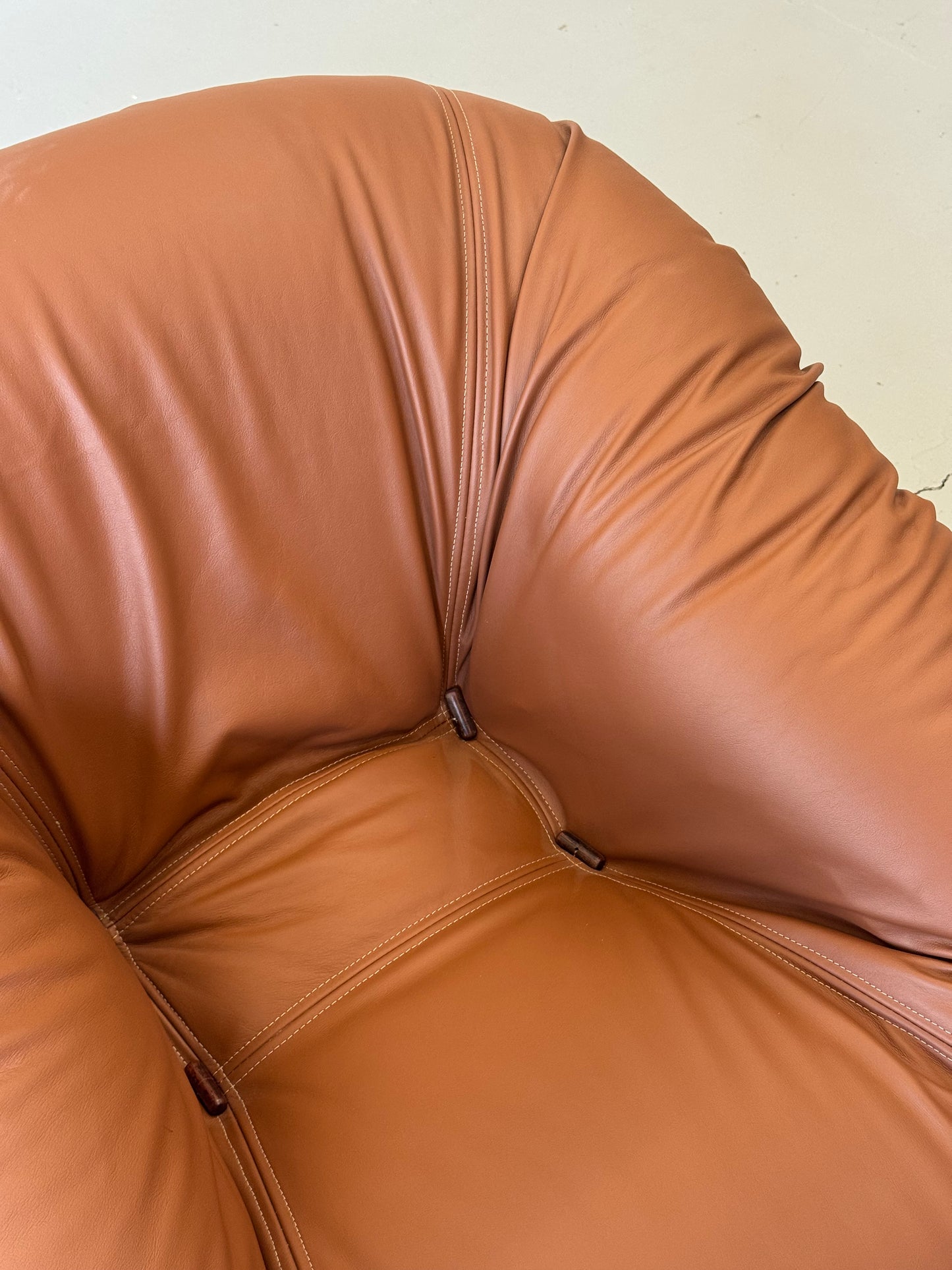 1970s Percival Lafer MP-61 Lounge Chair in Brown Leather, Brazil.