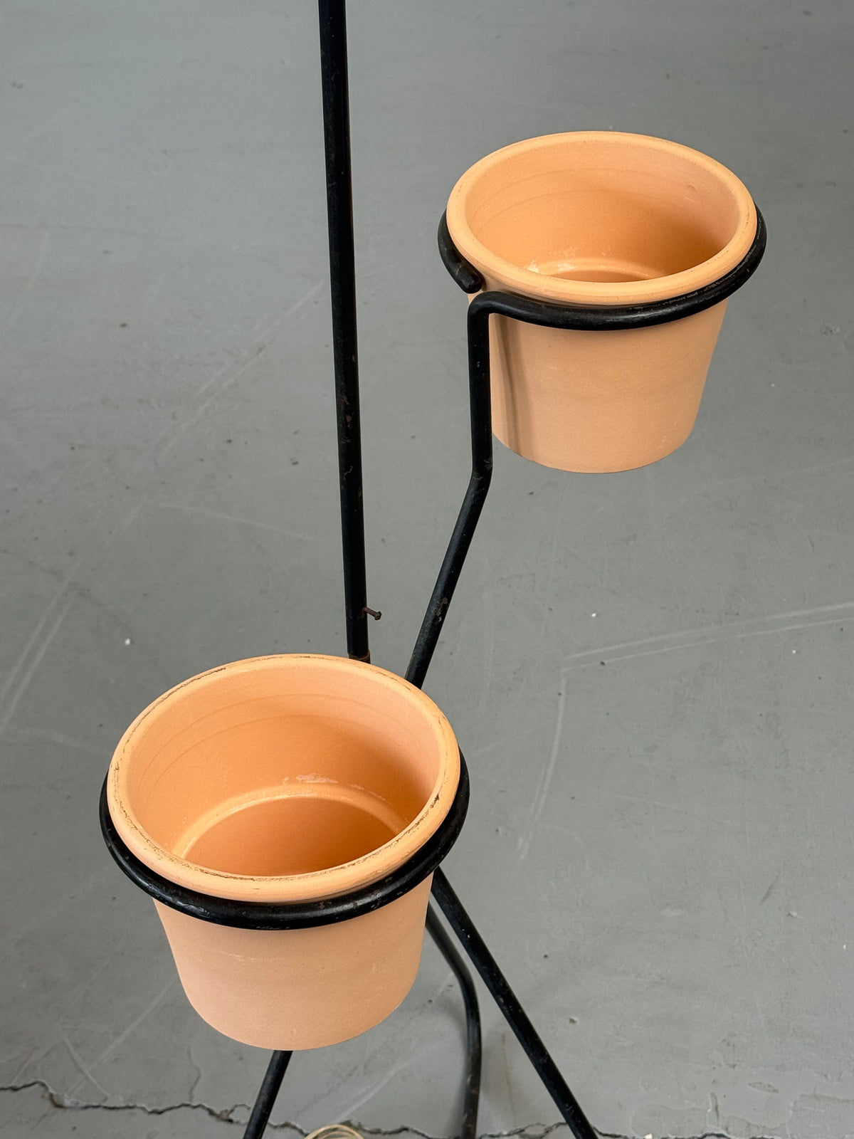 1950s Mathieu Matégot Floor Lamp and Planter, France.
