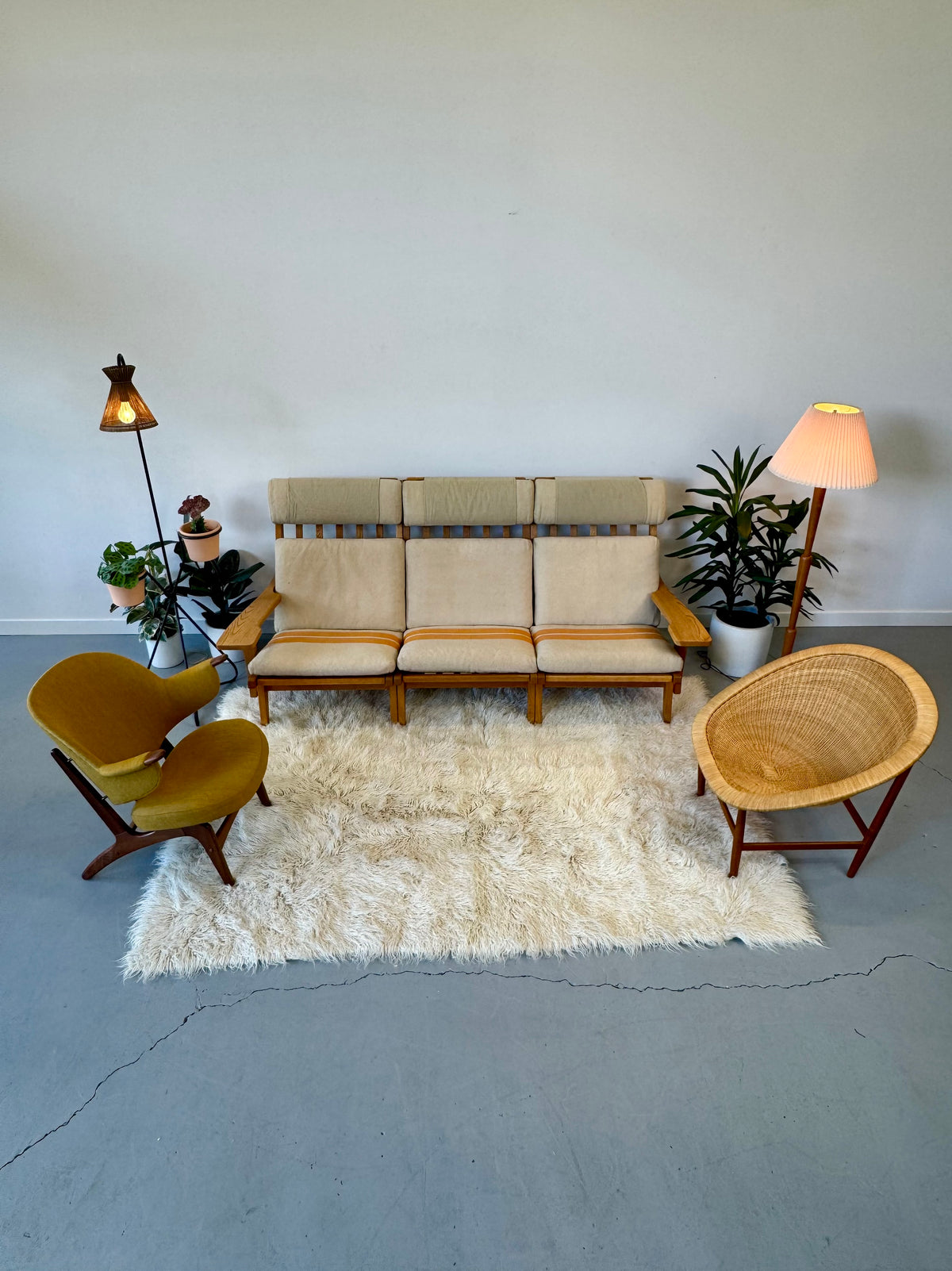 1960s GE-375 Modular Seating System by Hans J. Wegner for Getama in oak.