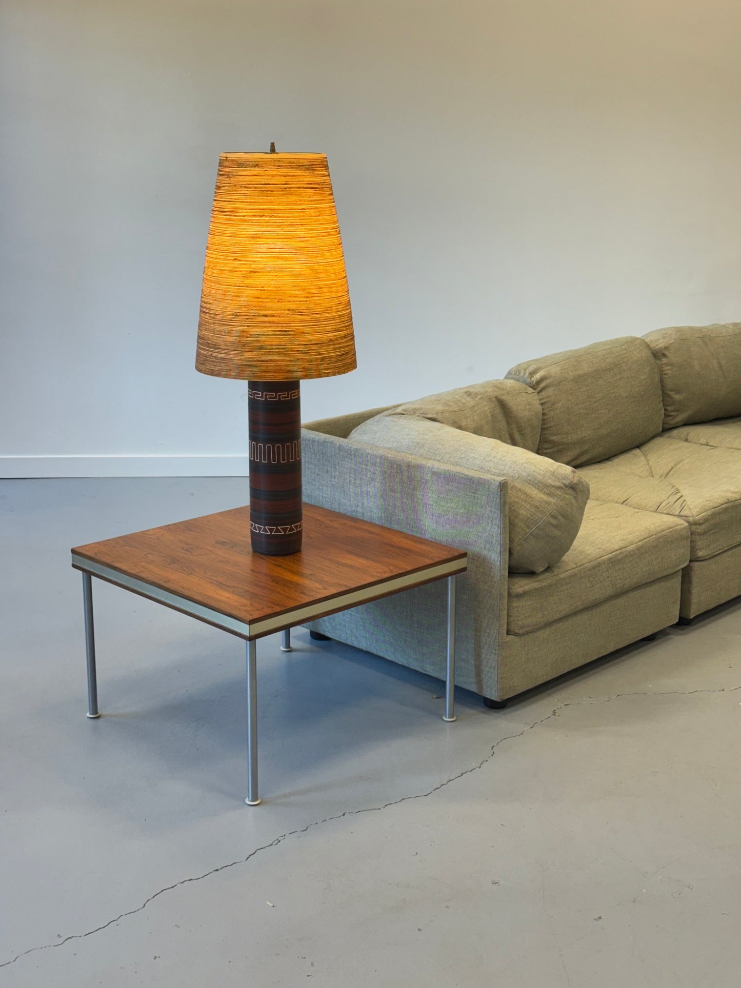 1970s Selig by Simmons Six-Piece Grey Modular Sectional Sofa.