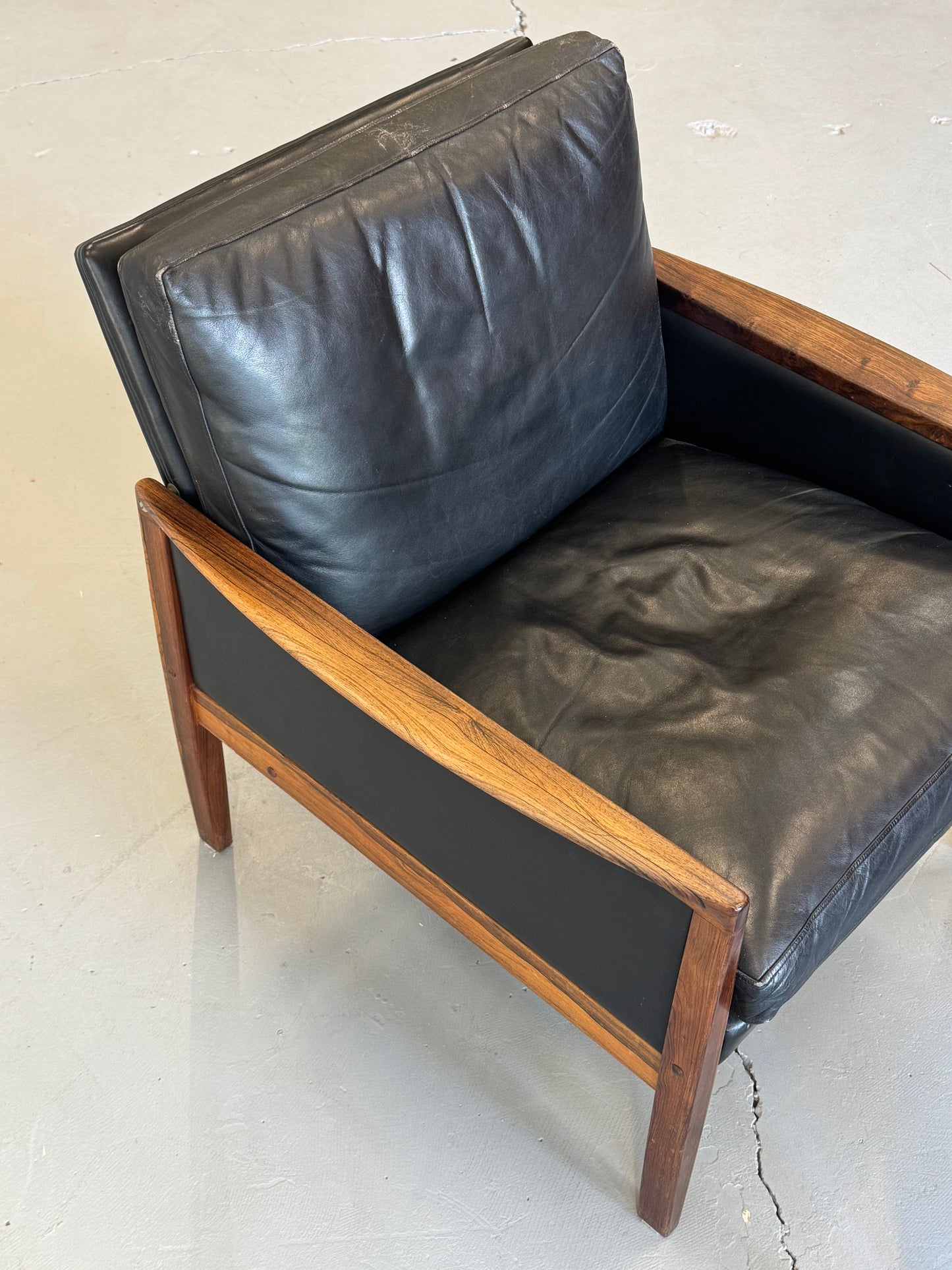 1960s Hans Olsen Lounge Chair and Ottoman, completely original.