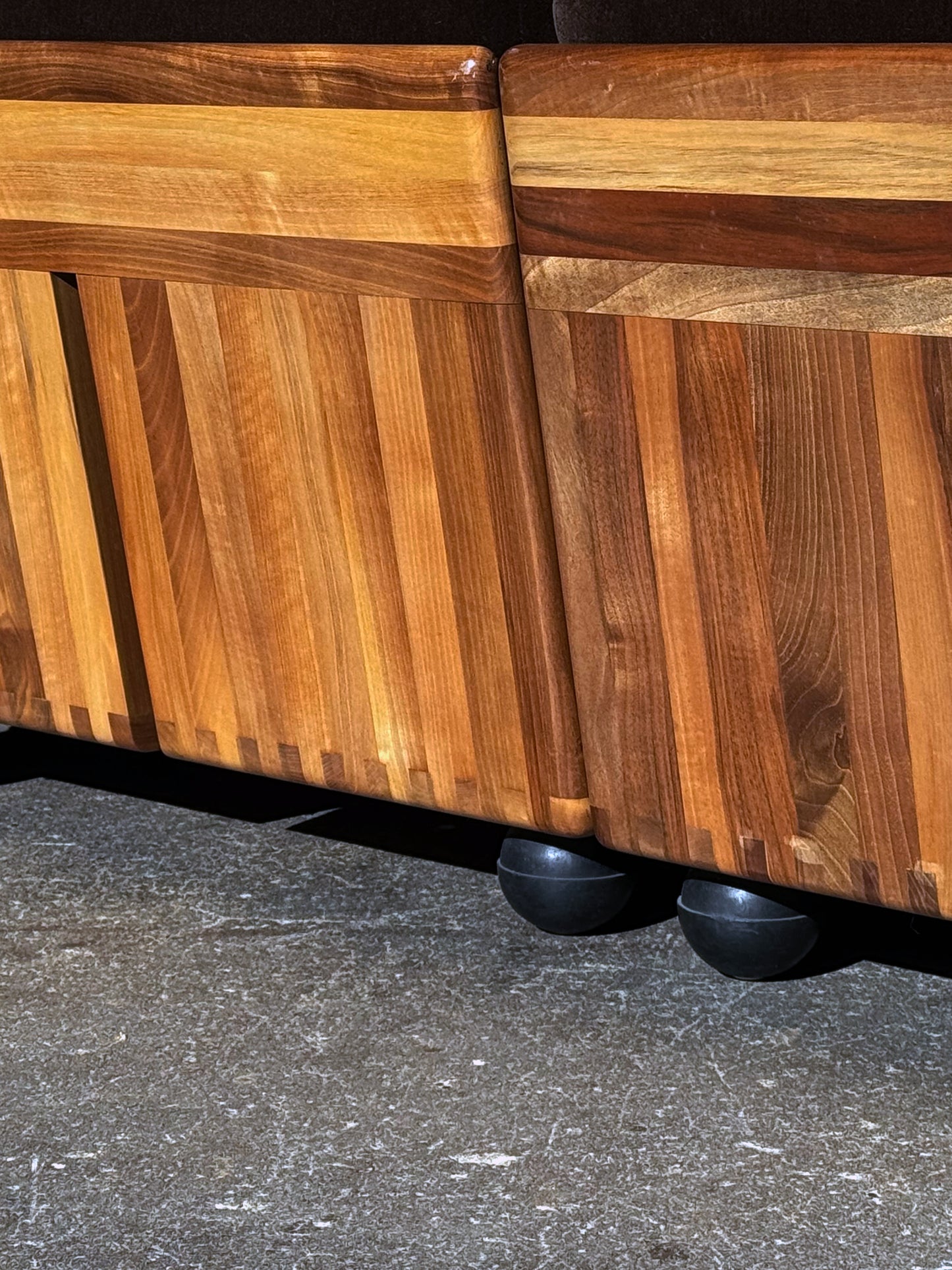 1970s Pianura Sofa 3Seater by Mario Bellini for Cassina in Italian walnut