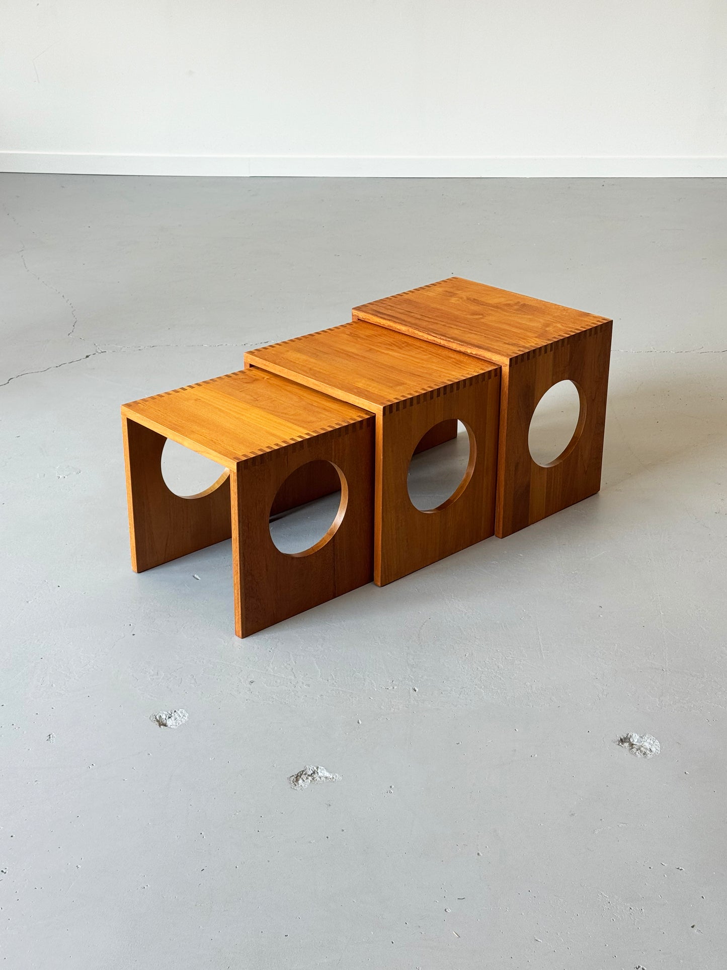 1960s Jens Quistgaard Solid Teak Nesting Tables for Nissen, Denmark – Set of Three