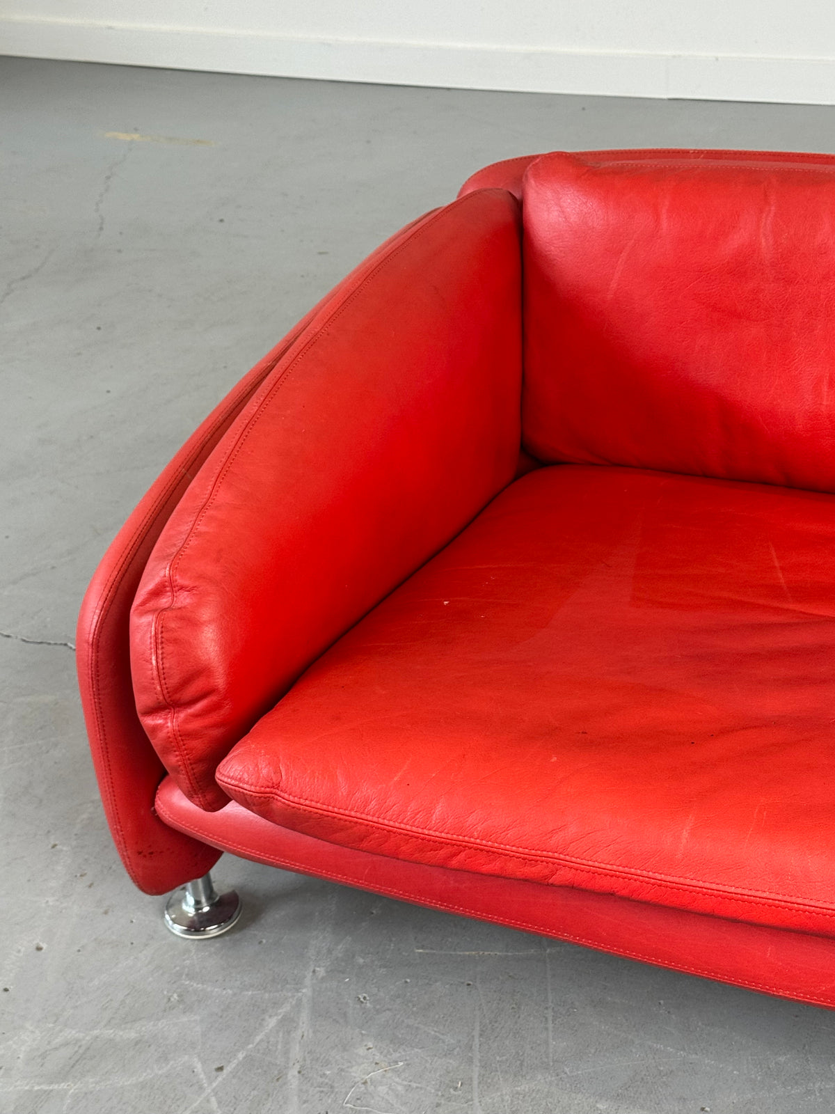1970s “Concorde” Leather Sofa by Matti Halme for Peem Ltd., Finland