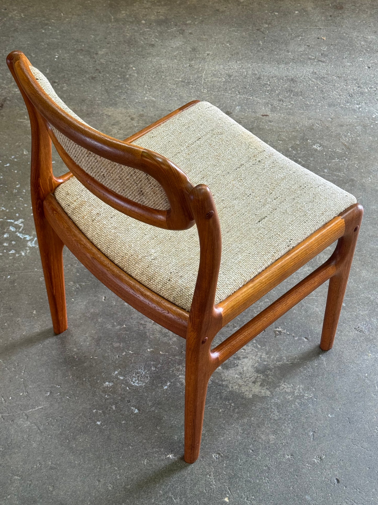 1970s Dining Chair set of 6 by Johannes Andersen for D Scan in solid teak