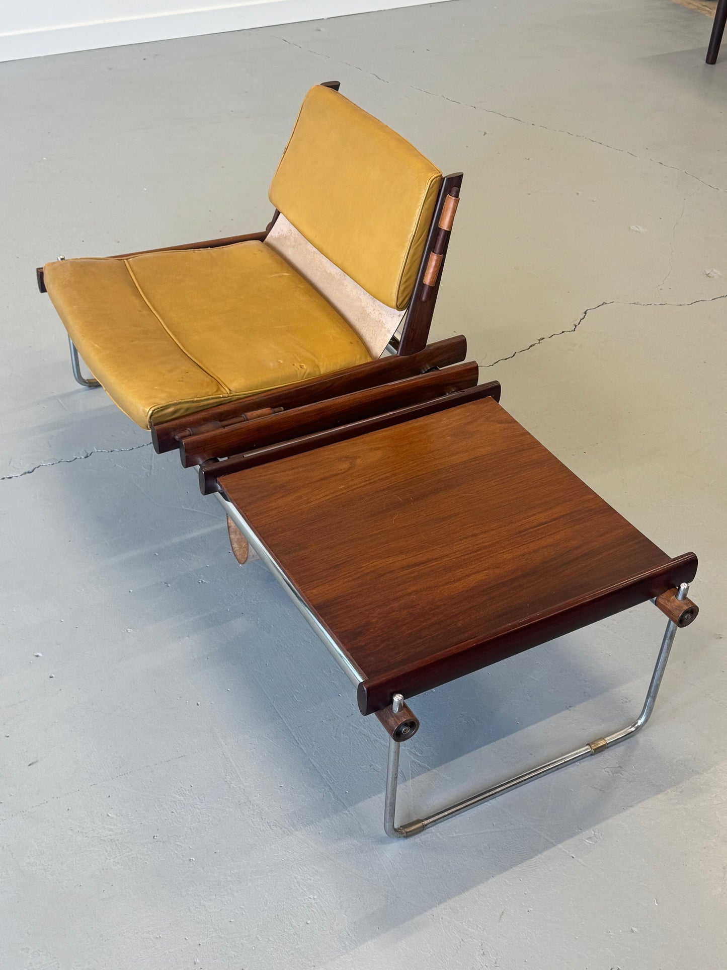 1960s MP-123 Modular Bench by Percival Lafer for Lafer in rosewood and original leather