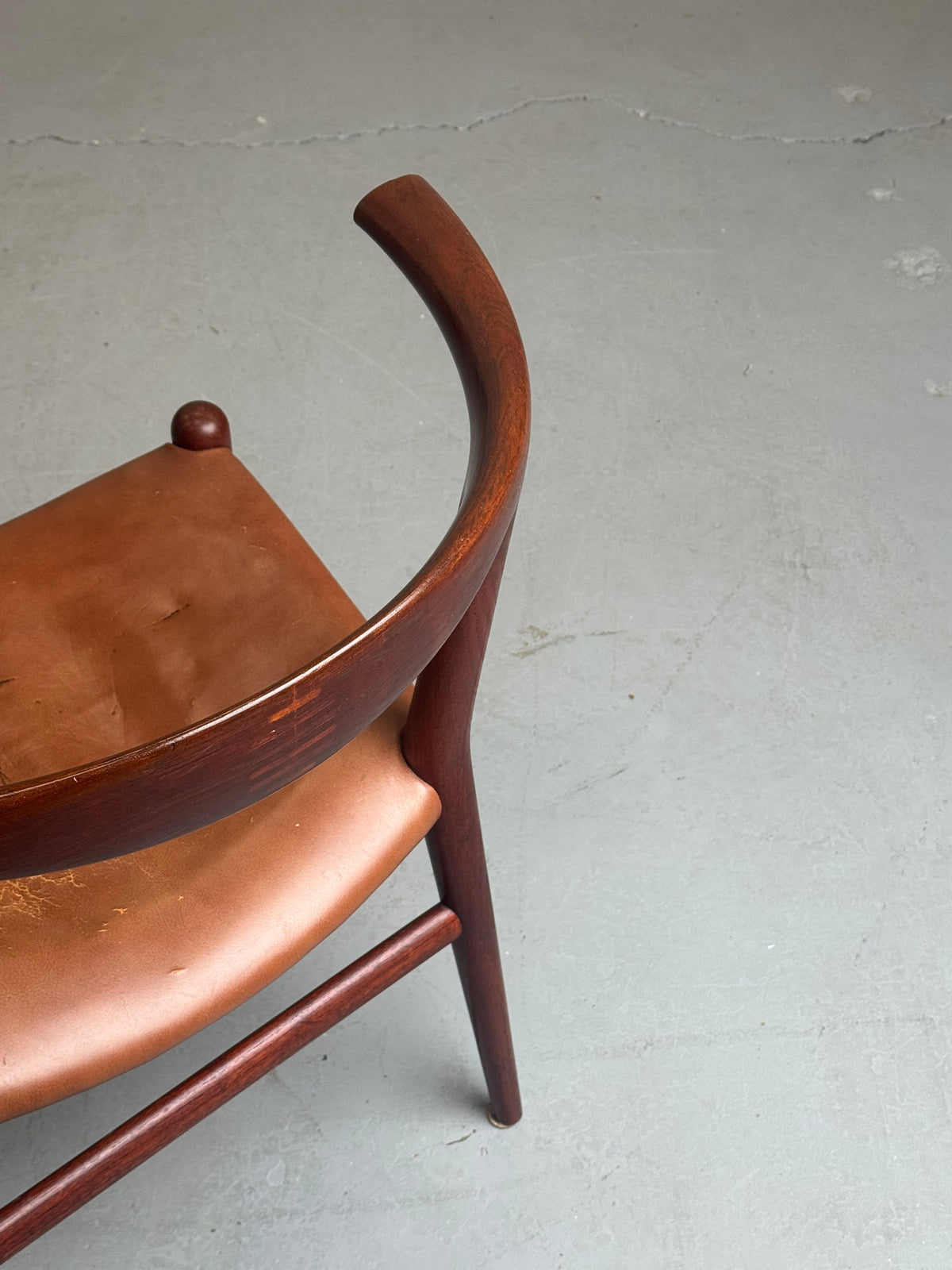 1960s JH518 “Bull Horn” Chair by Hans J. Wegner for Johannes Hansen, completely original.