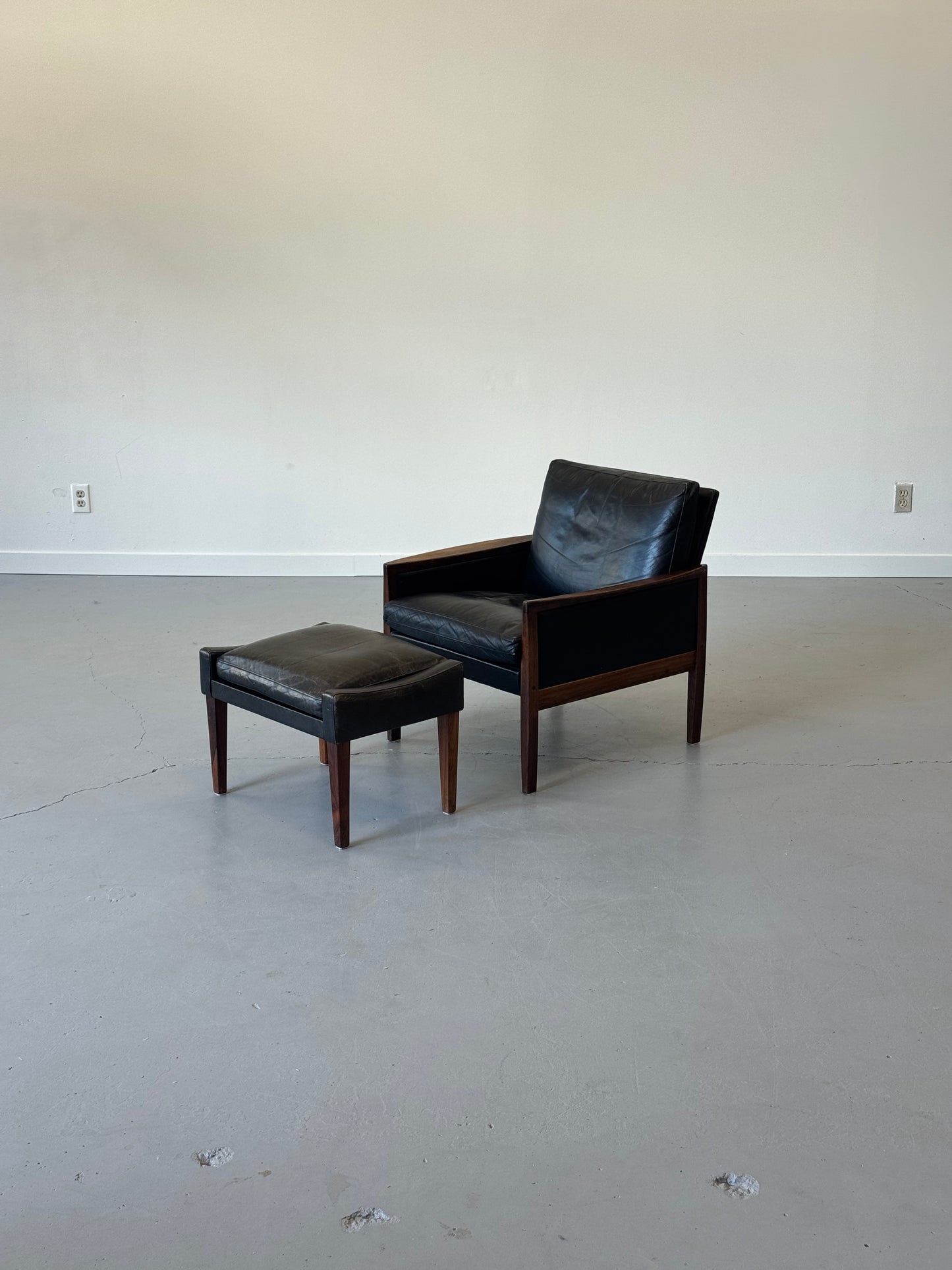 1960s Hans Olsen Lounge Chair and Ottoman, completely original.
