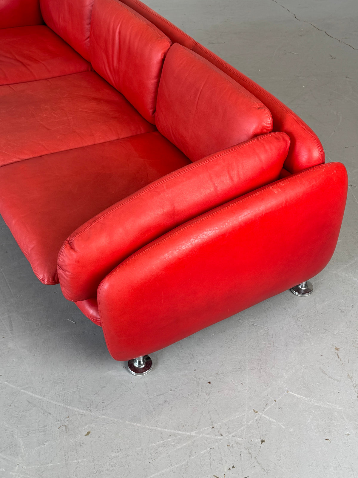 1970s “Concorde” Leather Sofa by Matti Halme for Peem Ltd., Finland