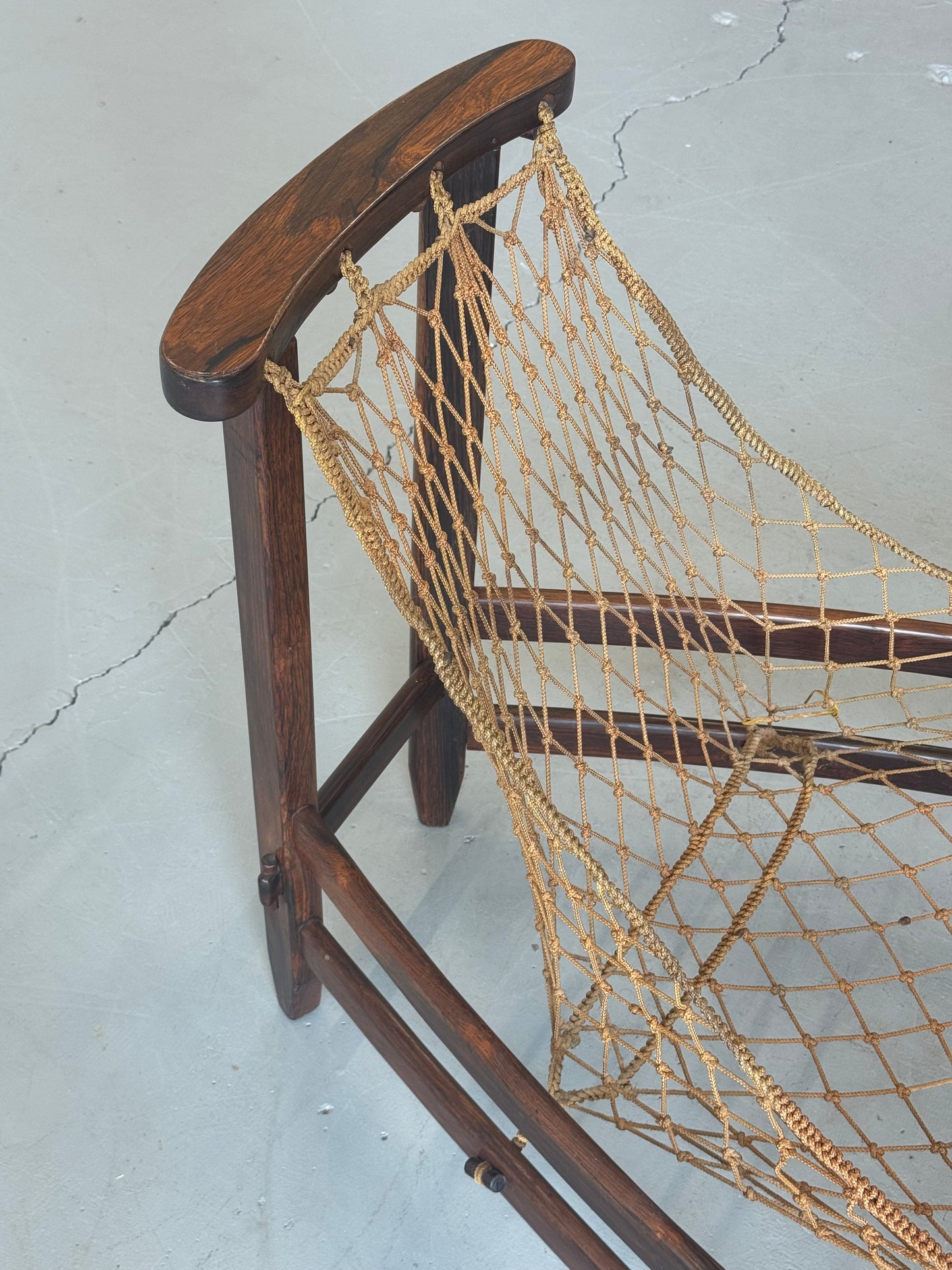 1960s Jangada Lounge Chair and Ottoman by Jean Gillon in rosewood and black leather