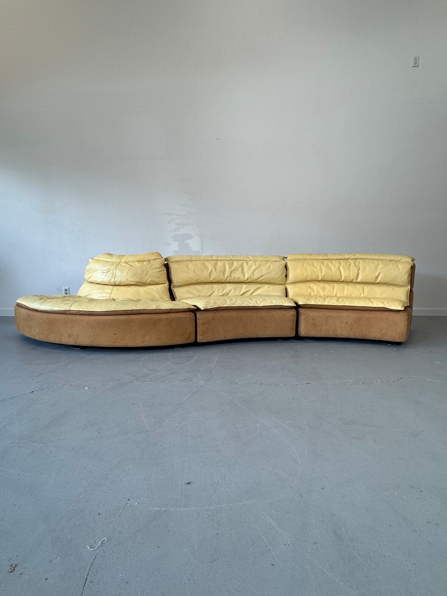 1970s Carlo Bartoli “Bogo” Three-Piece Modular Sofa for Rossi di Albizzate, Italy.