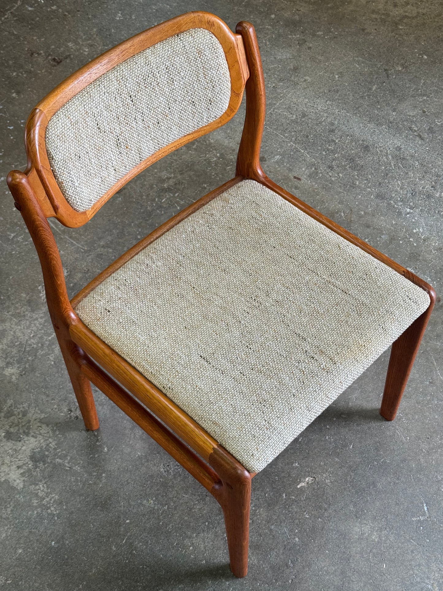 1970s Dining Chair set of 6 by Johannes Andersen for D Scan in solid teak