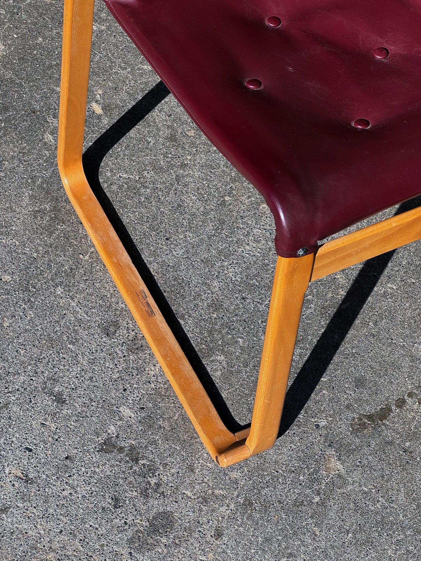 1970s Minette Chair by Bruno Mathsson in original oxblood leather