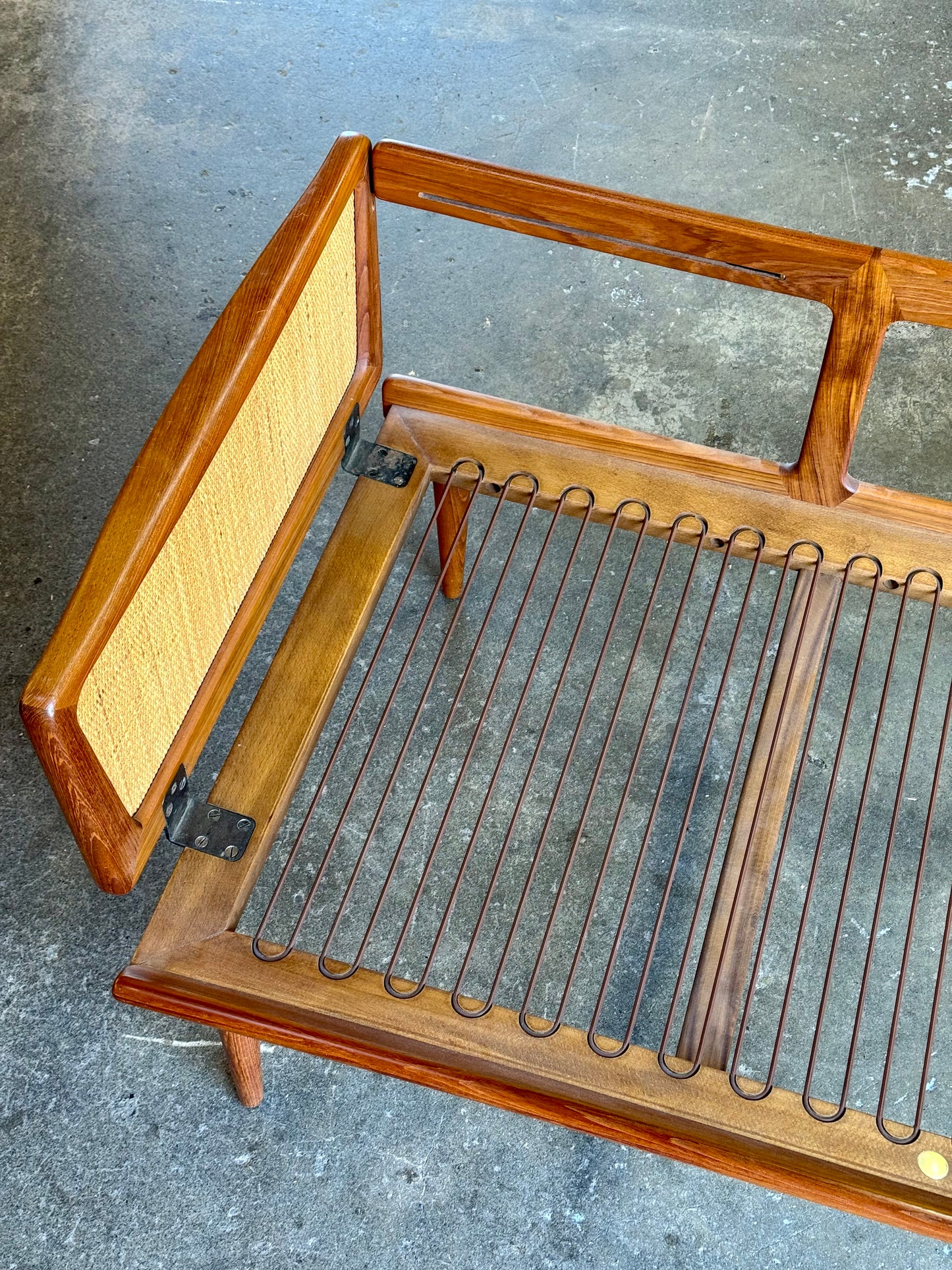 1960s FD451 Daybed by Peter Hvidt for France and Son in teak and rattan