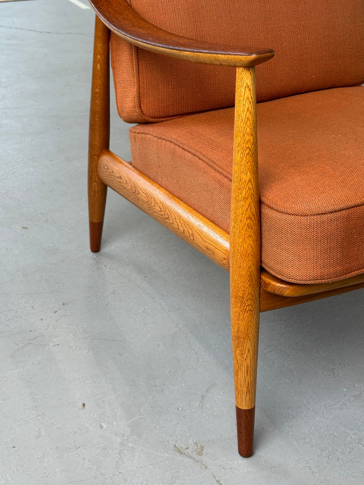1950s Peter Hvidt & Orla Mølgaard-Nielsen FD 145 Lounge Chair for France & Daverkosen.