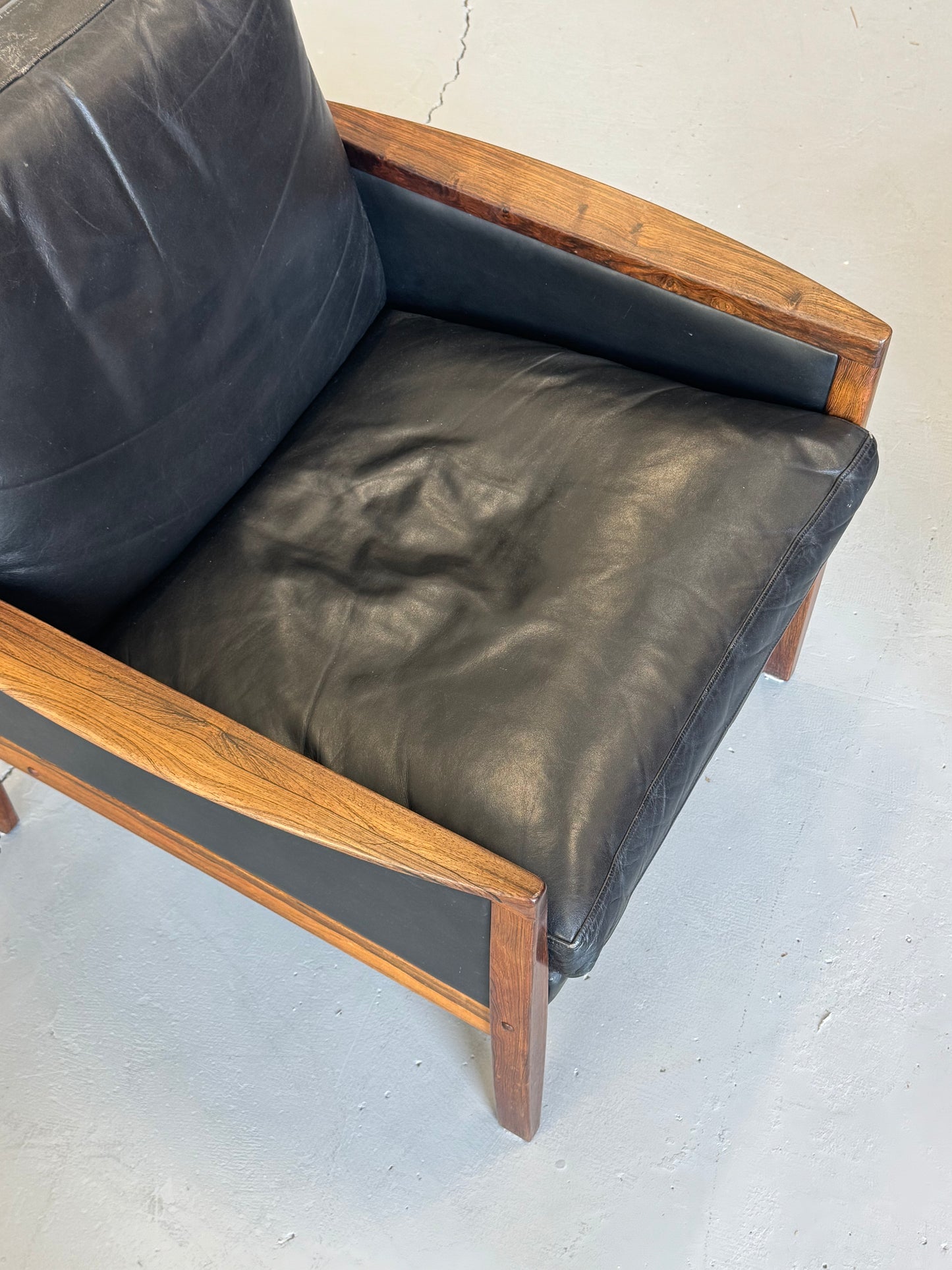 1960s Hans Olsen Lounge Chair and Ottoman, completely original.