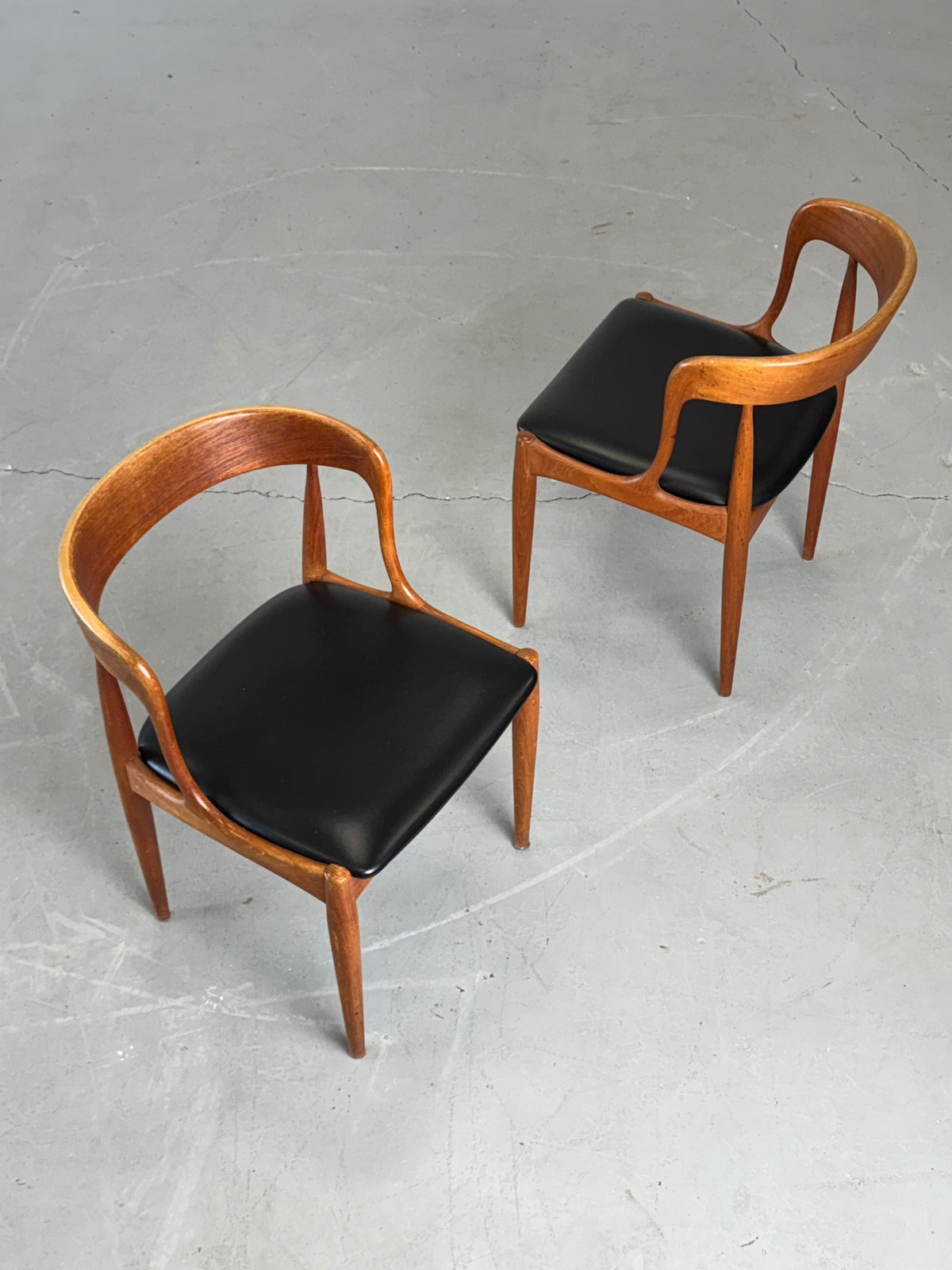 1960s Model 16 Teak Dining Chairs by Johannes Andersen for Uldum Møbelfabrik, Denmark.