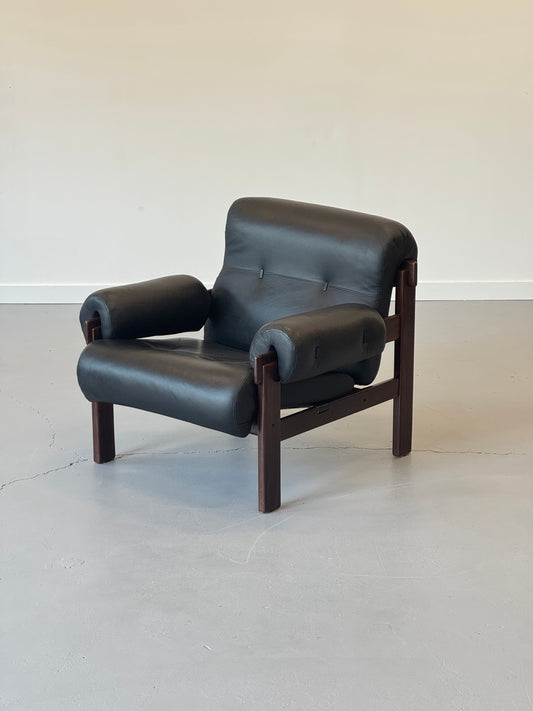 1970s Copa Lounge Chair by Jean Gillon for Italma in Solid Imbuia