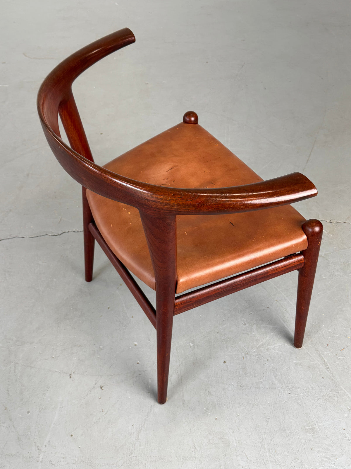 1960s JH518 “Bull Horn” Chair by Hans J. Wegner for Johannes Hansen, completely original.