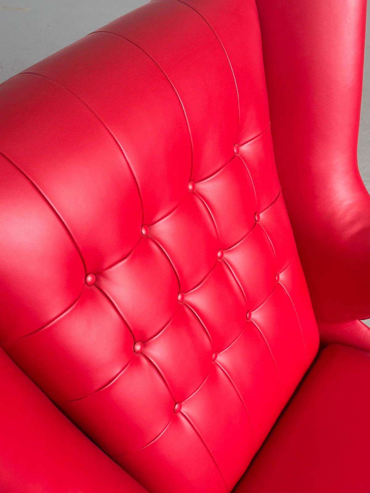 1950s AP19 Papa Bear Lounge Chair by Hans J. Wegner  for A.P. Stolen in Red Leather, Denmark.