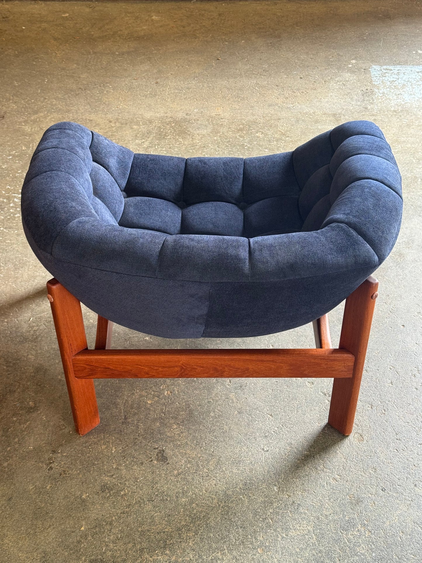 1960s Pod Chair by R. Huber in teak and fabric