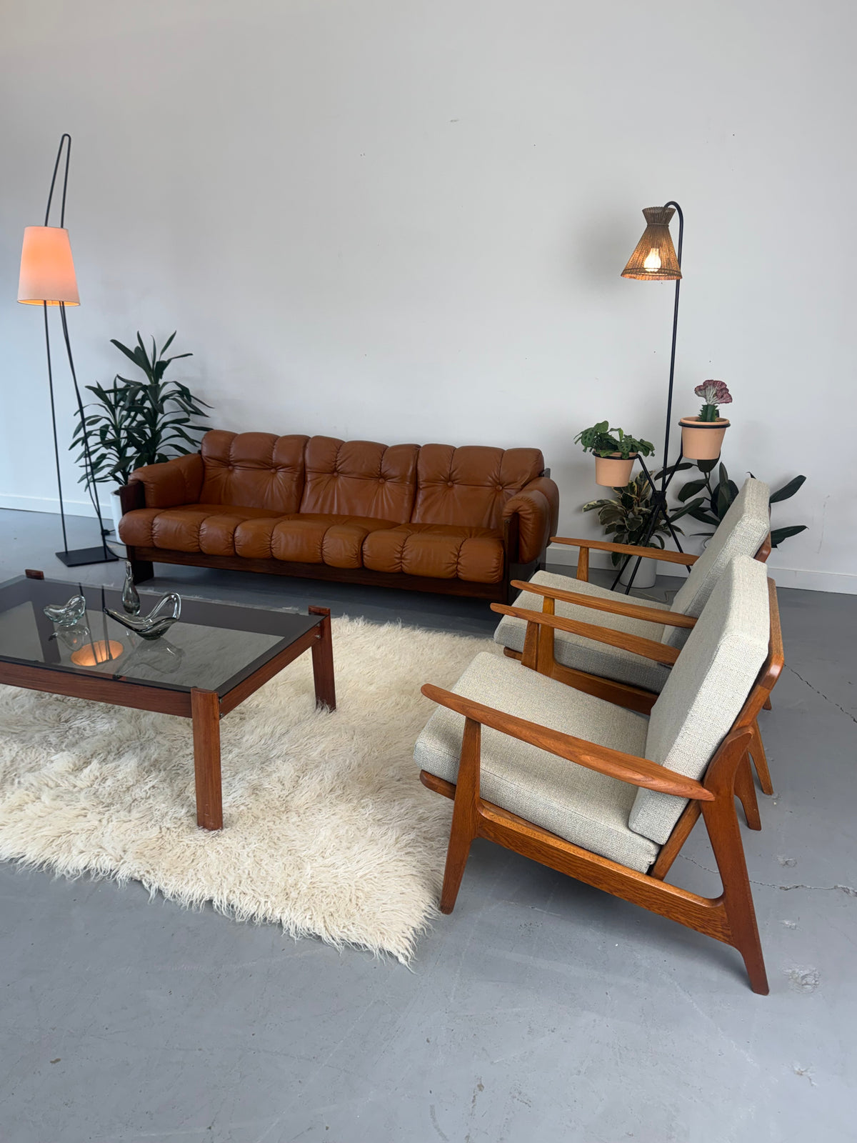 1960s Danish Teak and Oak Lounge Chair