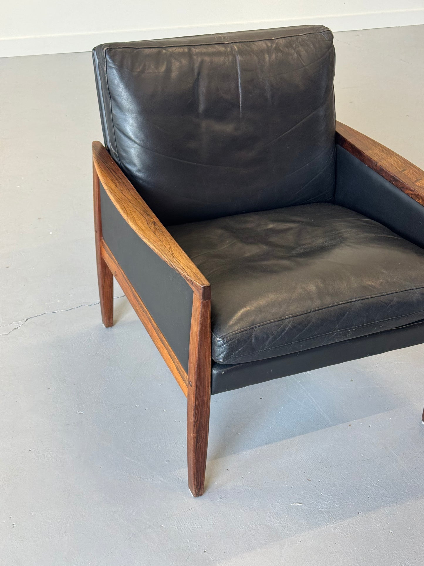 1960s Hans Olsen Lounge Chair and Ottoman, completely original.