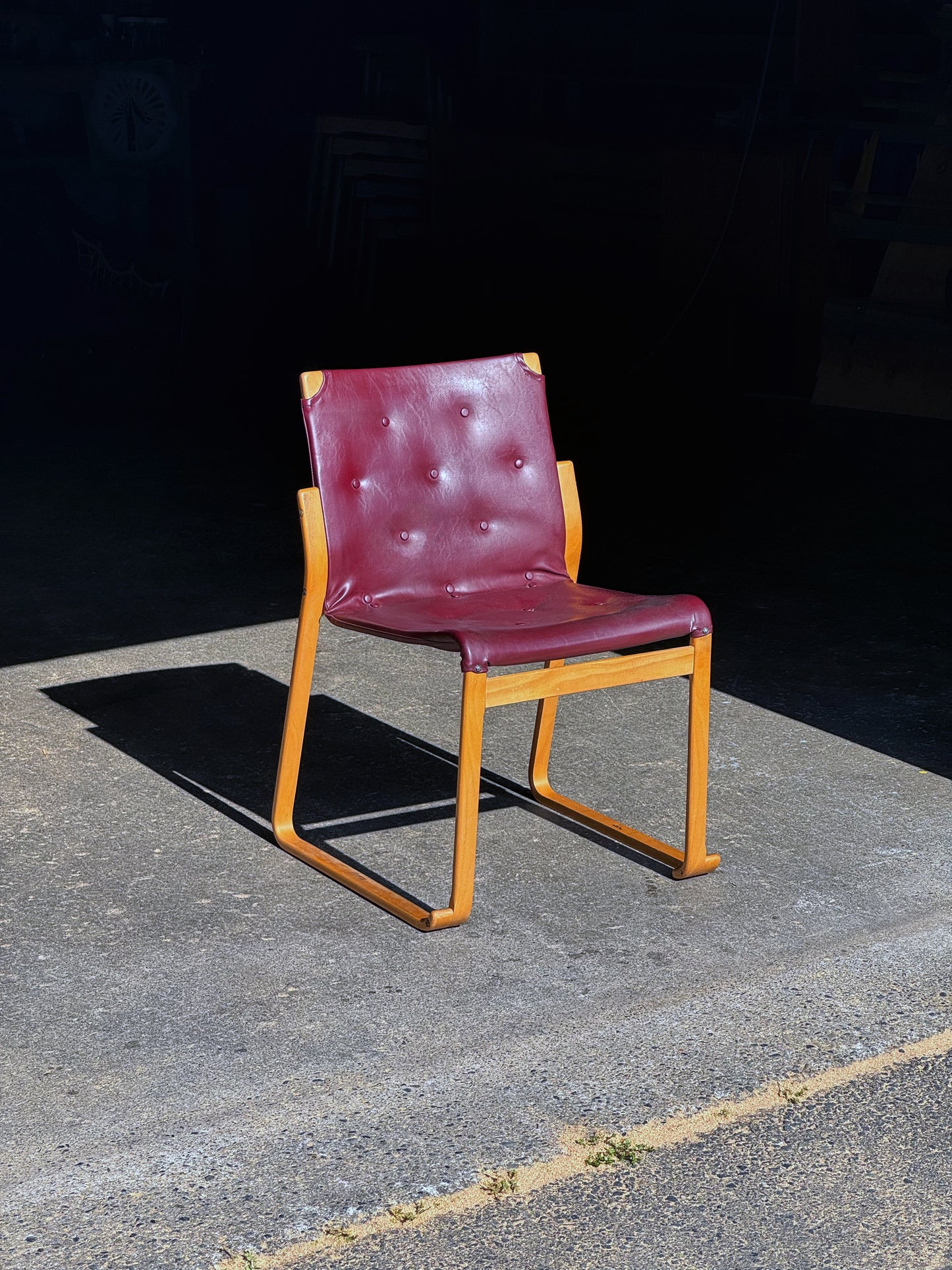 1970s Minette Chair by Bruno Mathsson in original oxblood leather