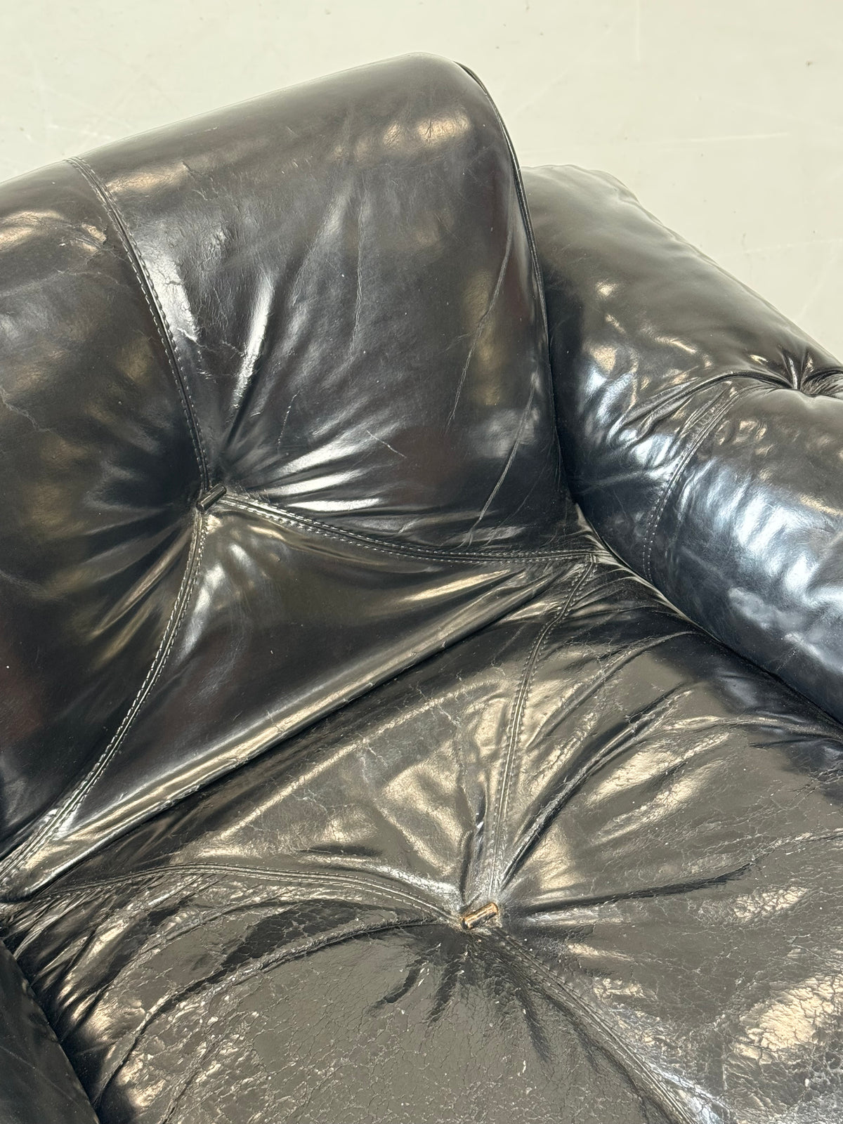 1960s MP-13 Lounge Chair by Percival Lafer in Original Black Leather and Brazilian Rosewood.