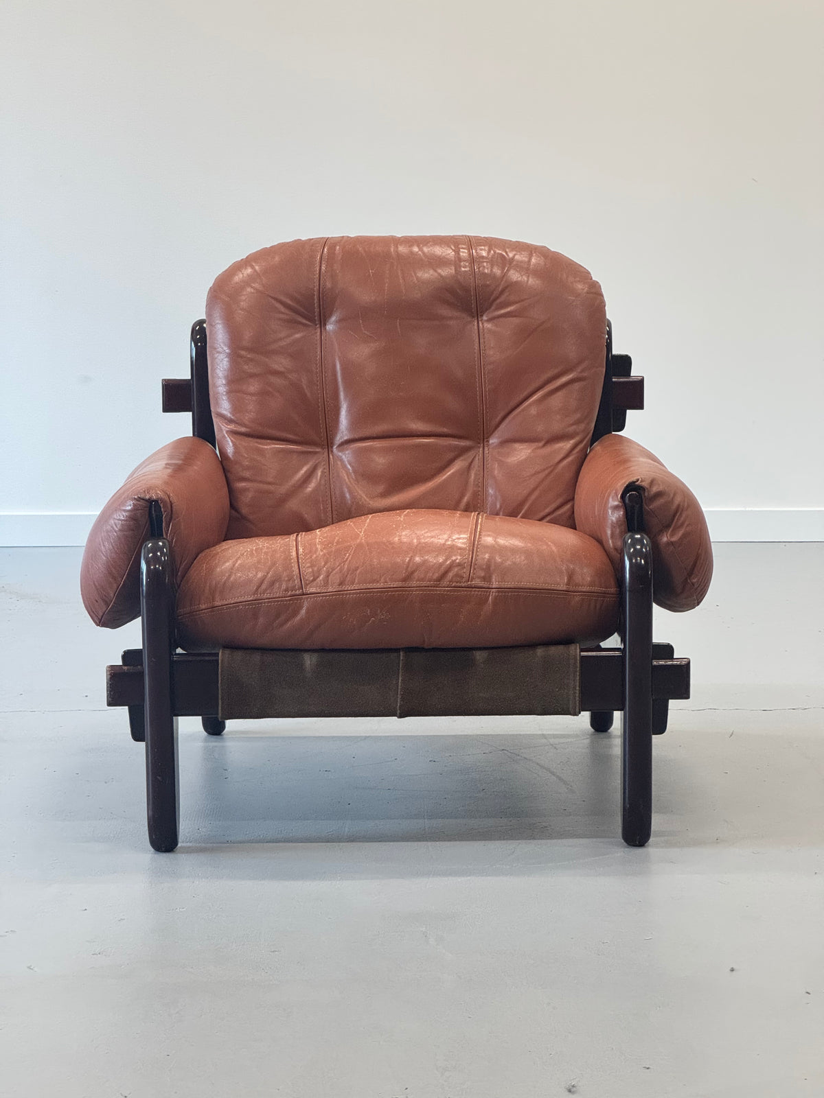 1970s Lounge Chair by Jean Gillon for Probel, completely original.
