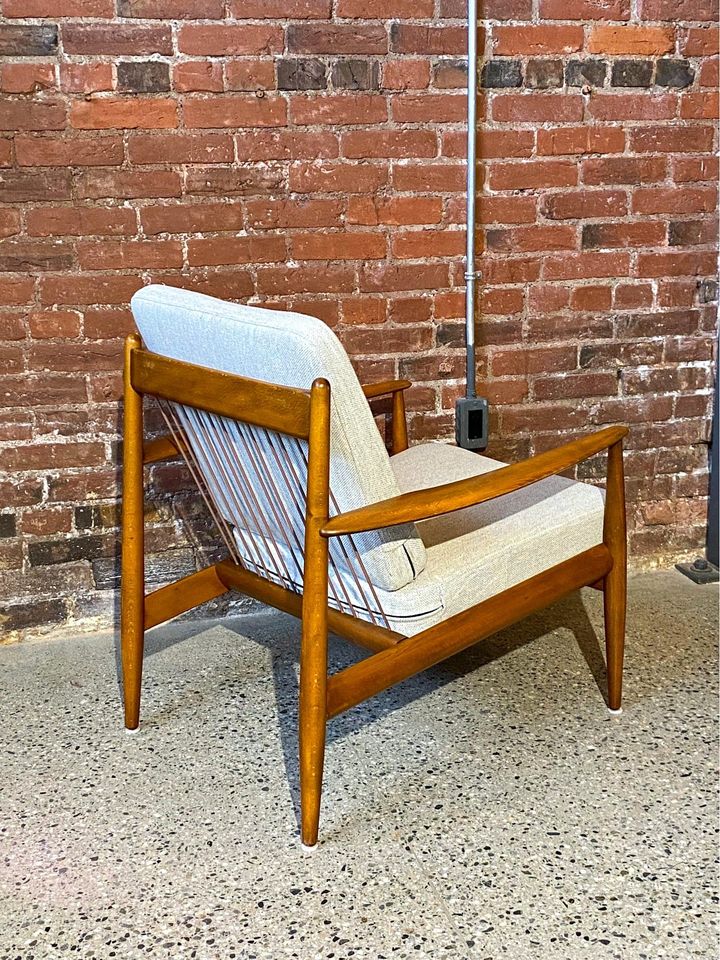 1950s Danish Beech Lounge Chair by Grete Jalk