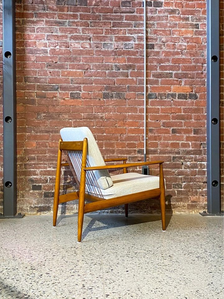 1950s Danish Beech Lounge Chair by Grete Jalk