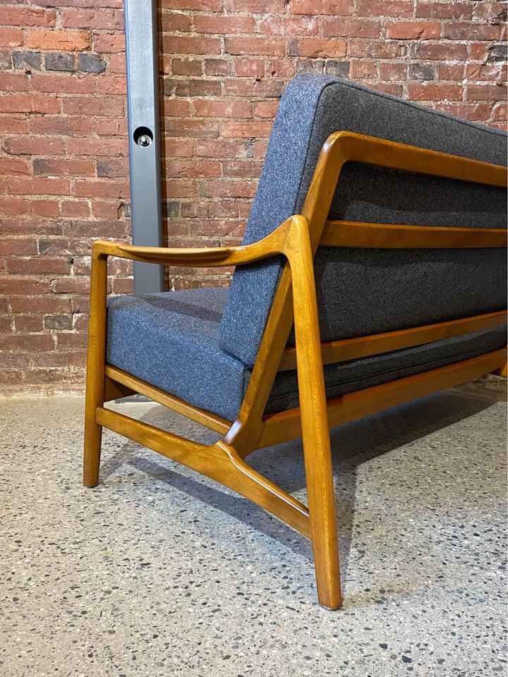 1950s Danish Sofa Loveseat by Edvard Kindt-Larsen