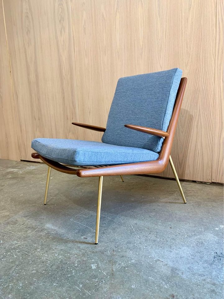 1950s Danish Teak “Boomerang” FD135 Pounge Chair by Peter Hvidt