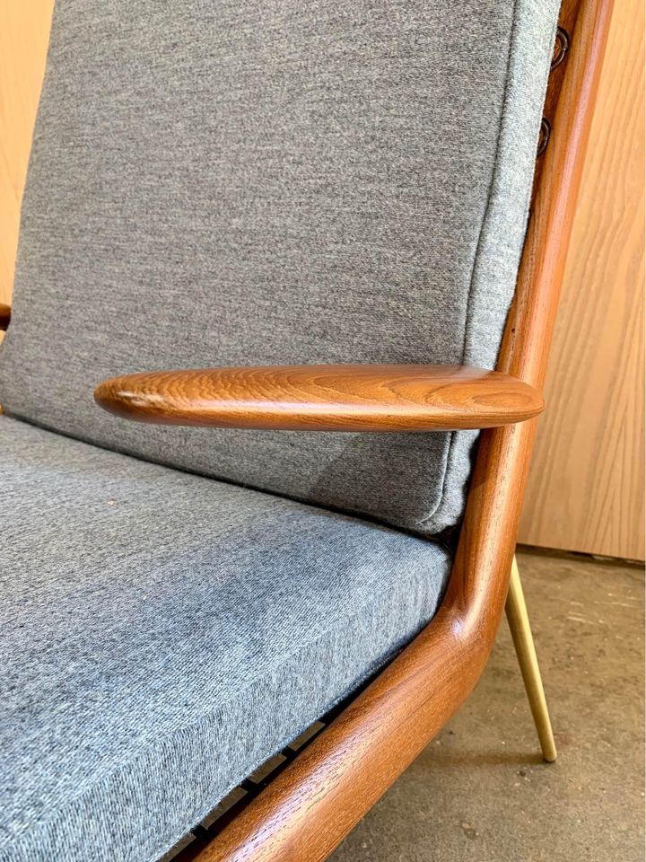 1950s Danish Teak “Boomerang” FD135 Pounge Chair by Peter Hvidt