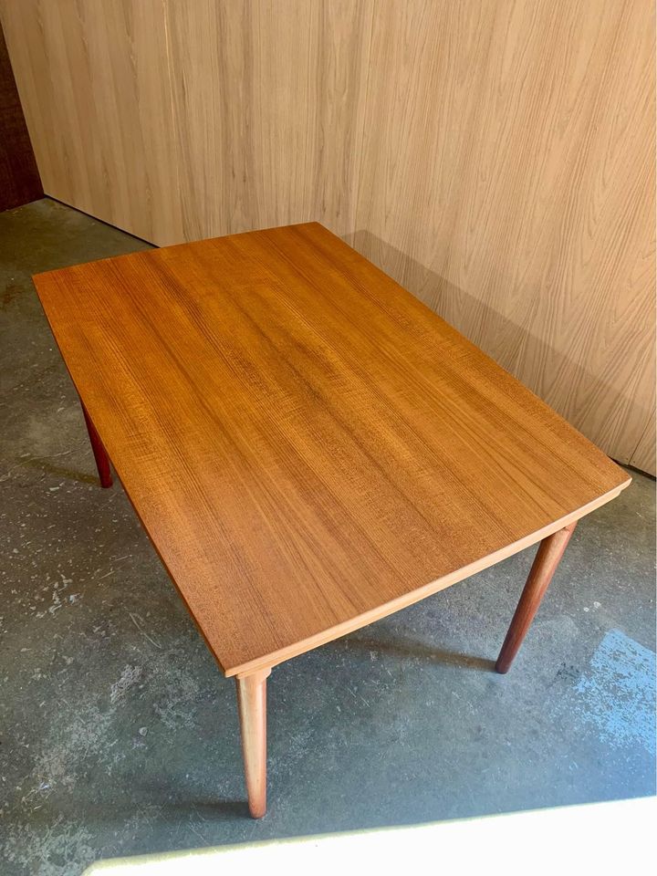 1950s Danish Teak Draw-Leaf Dining Table