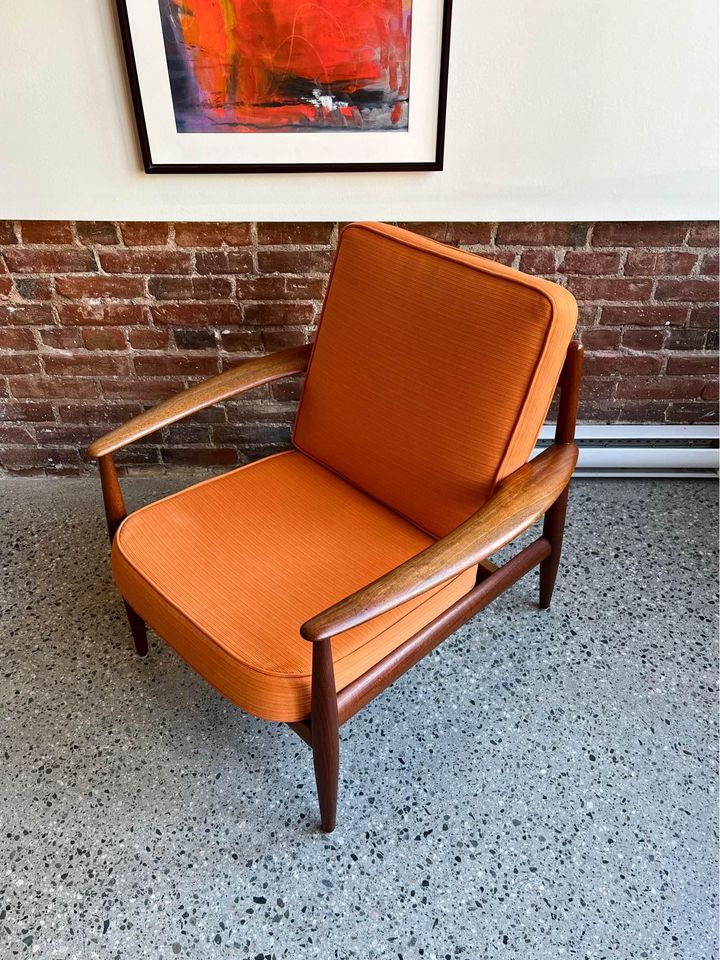 1950s Danish Teak FD-118 Lounge Chairs by Grete Jalk for France and Daverkosen